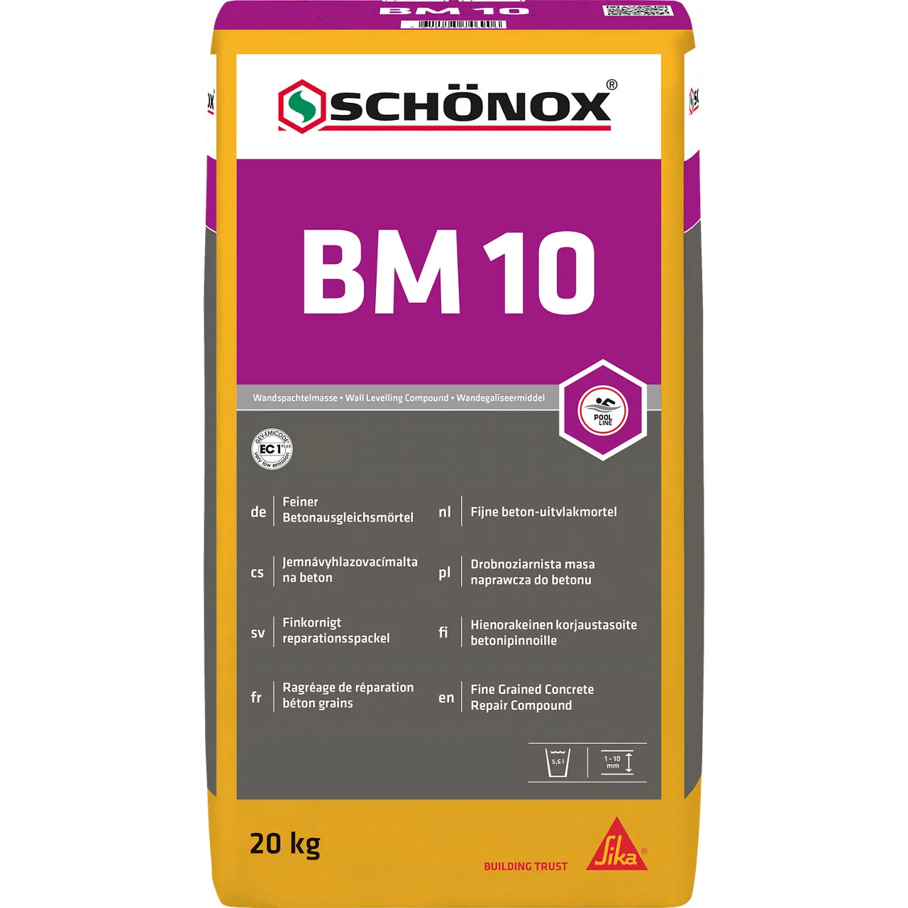 SCHÖNOX® BM-10 feiner Betonausgleichsmörtel