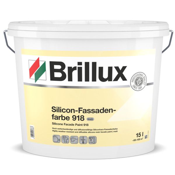 Brillux Silicon-Fassadenfarbe 918 weiß 15 l