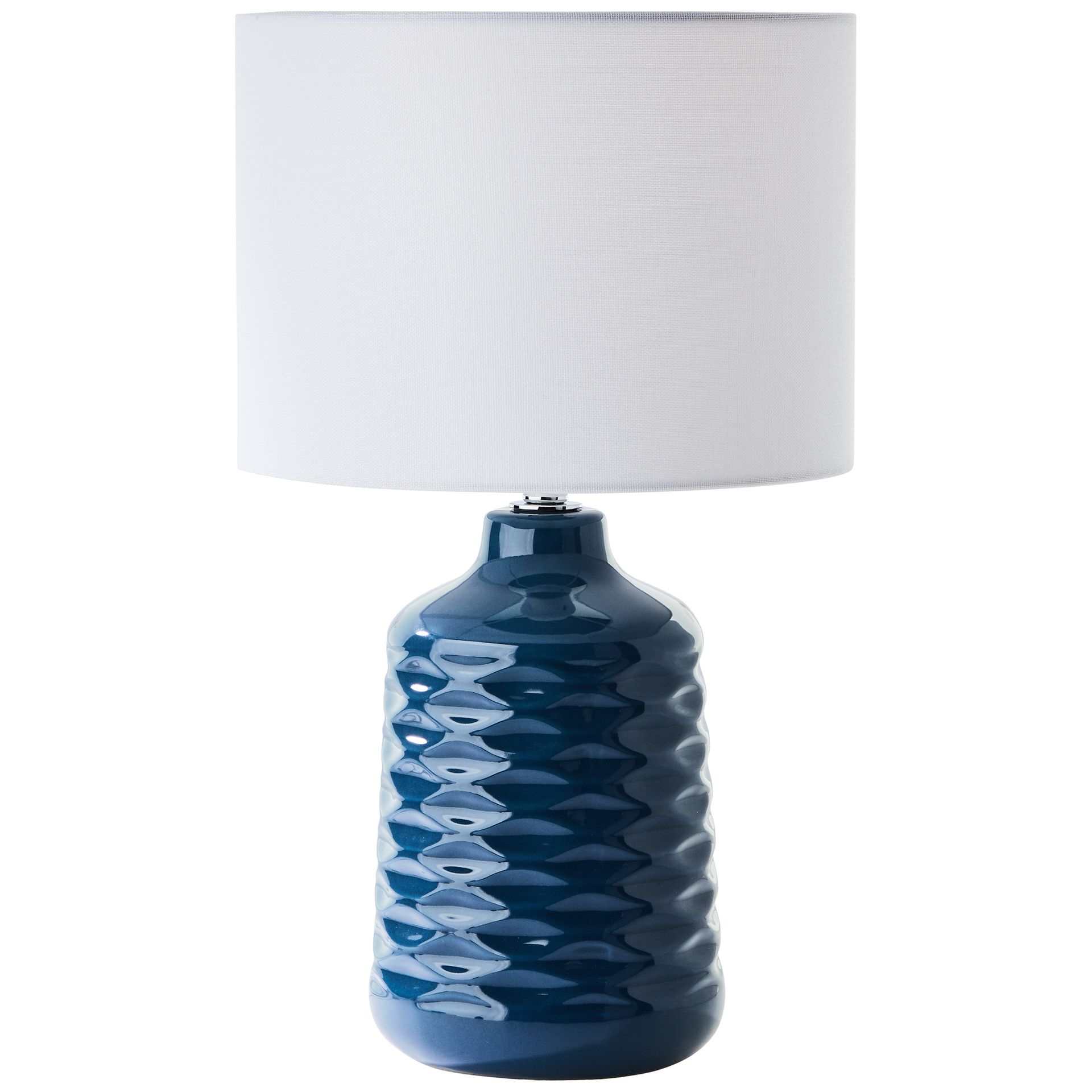 Tischleuchte aus Textil - Jasper - Blau