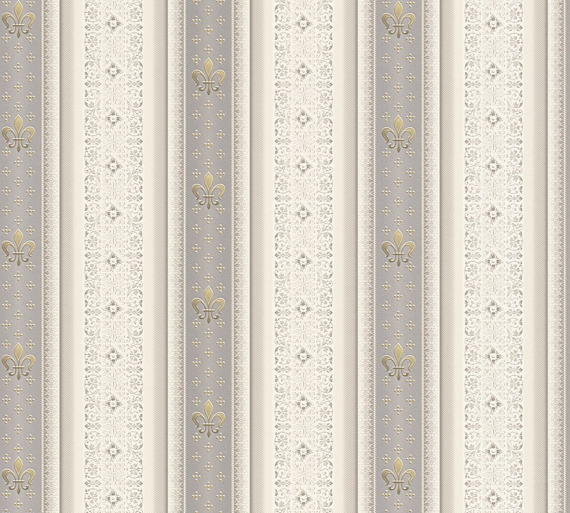 A.S. Création Hermitage 10, Streifentapete, grau, beige 335425 Dekorbild
