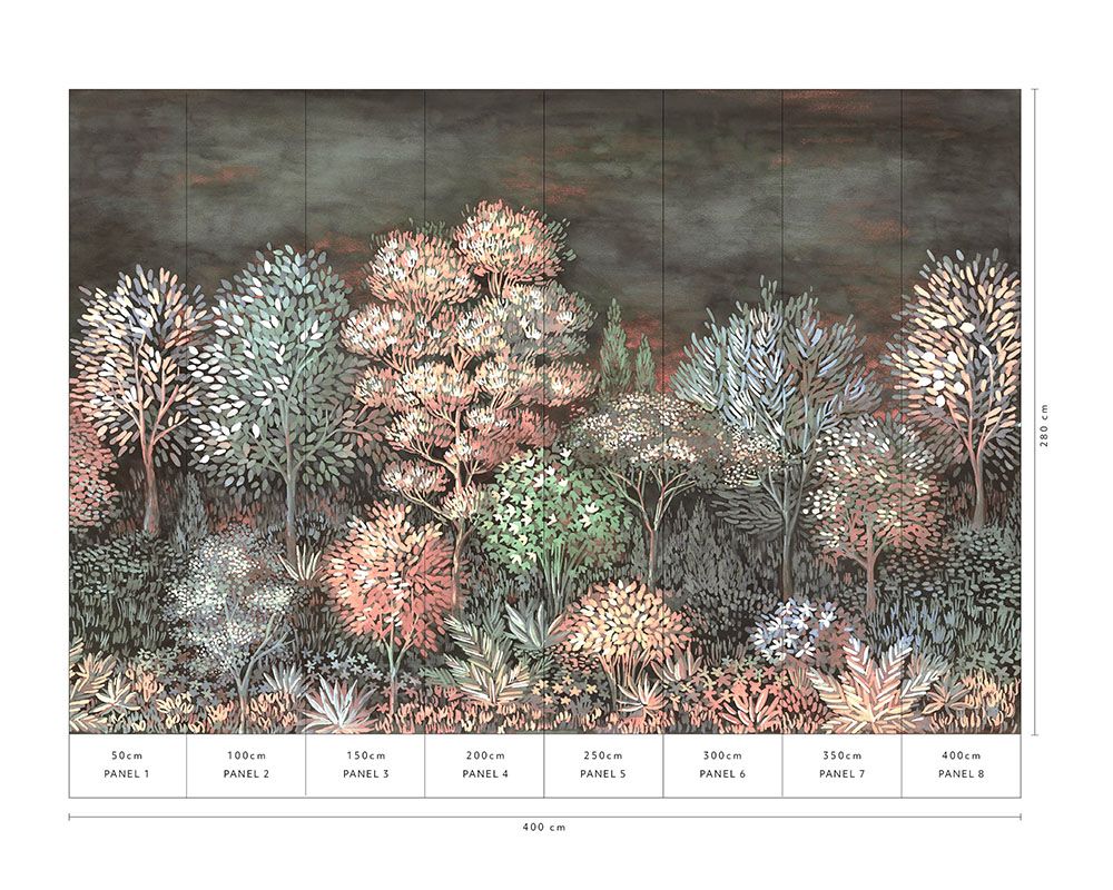 Waldtapete Naturlandschaft grau rosa Erismann Elle Decoration 3 226420 Waldtapete Naturlandschaft grau rosa Erismann Elle Decoration 3 226420