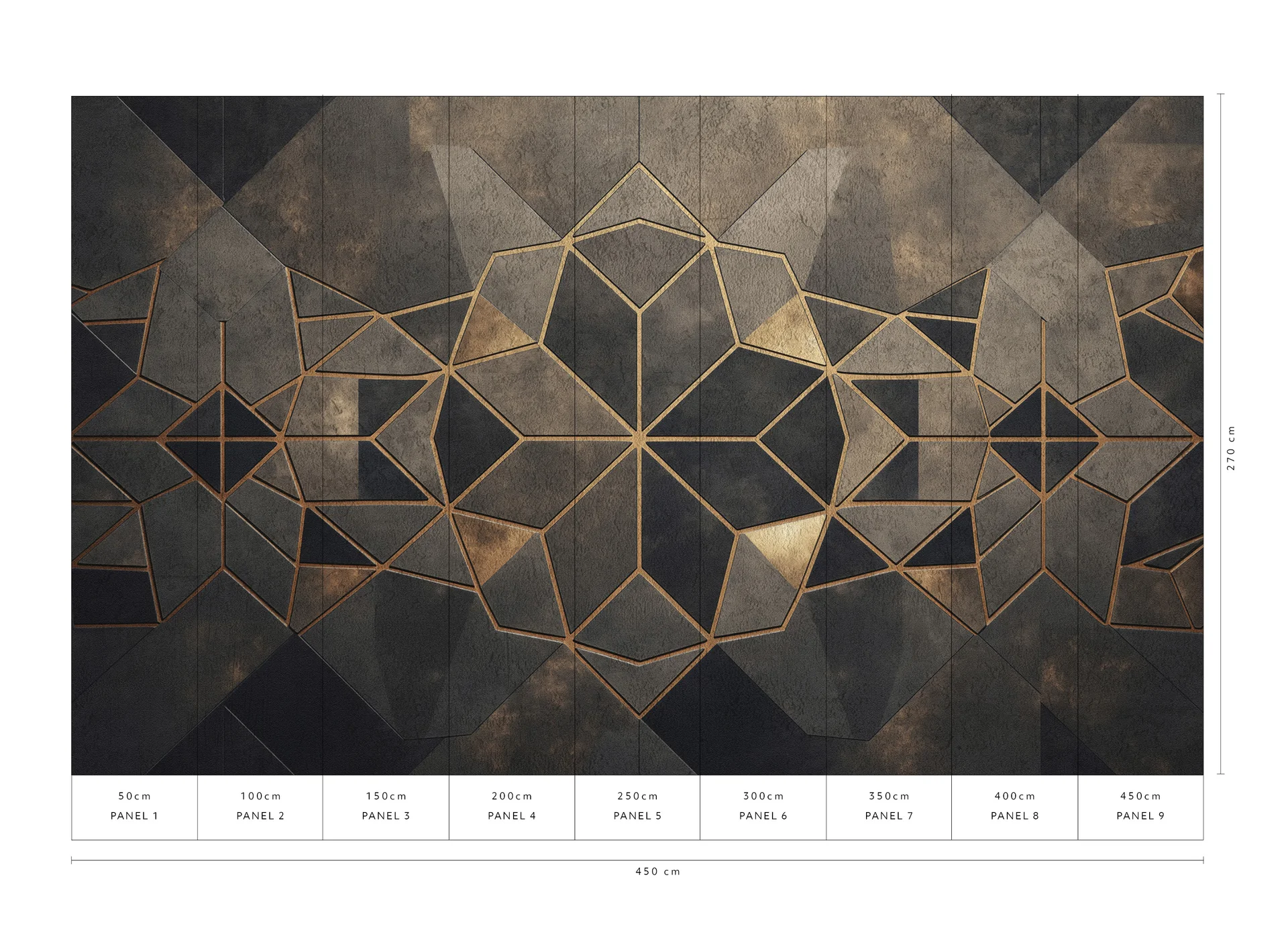 Vliestapete Art Deco Geometrie anthrazit gold metallic Vliestapete Art Deco Geometrie anthrazit gold metallic