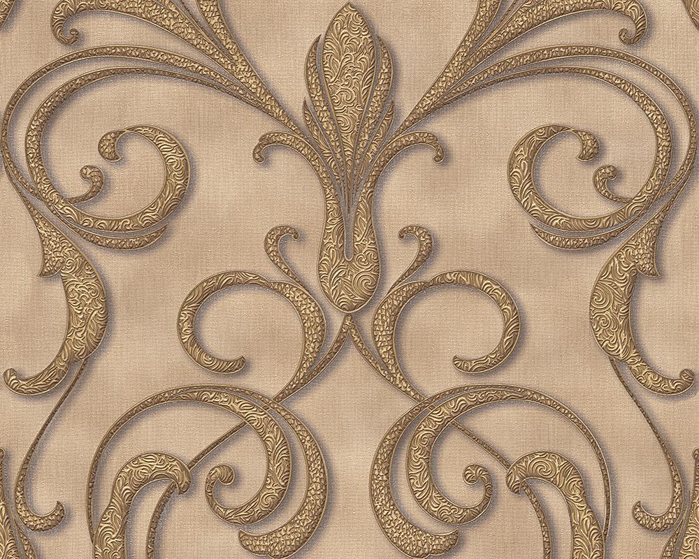 Architects Paper Nobile, Barock Tapete, braun, gold 958921 Dekorbild