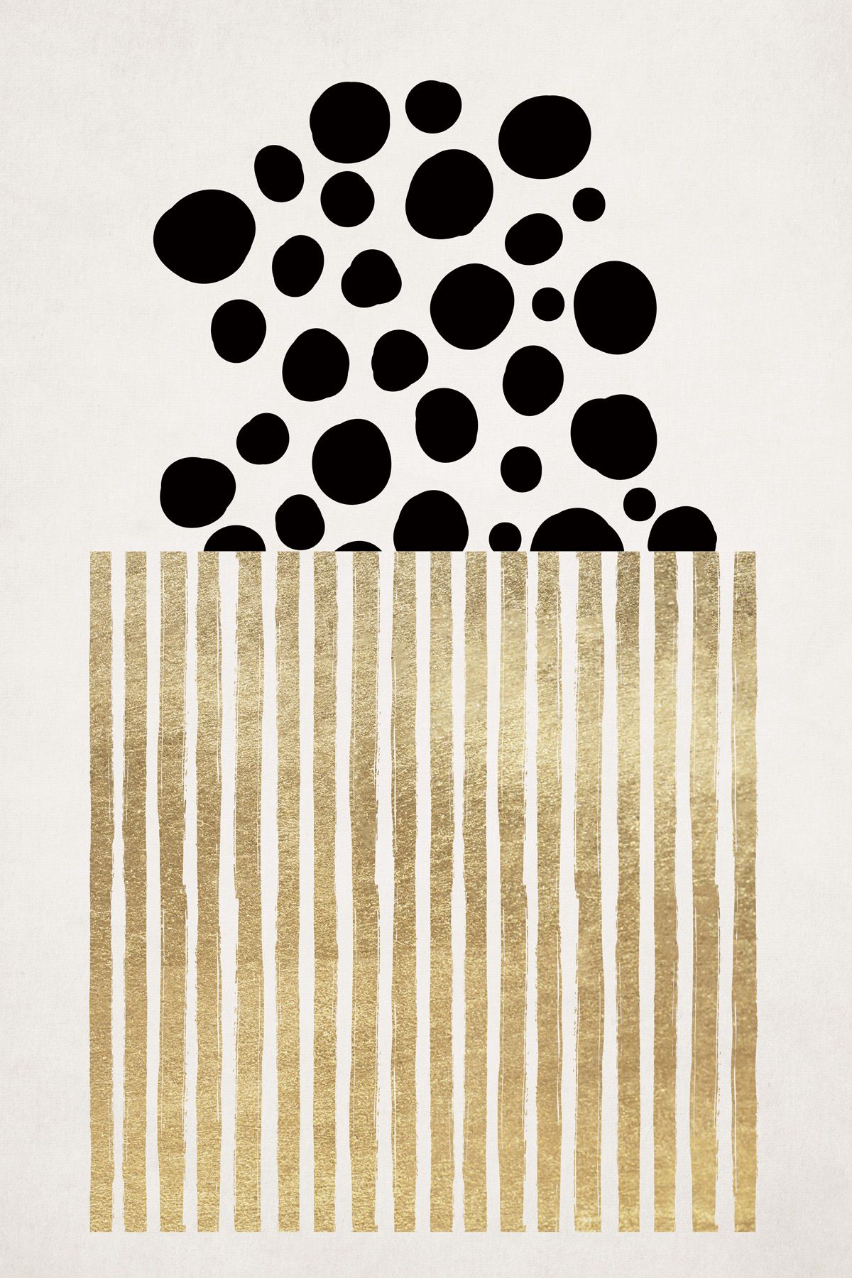 Leinwand Golden Popcorn 80 x 120 cm