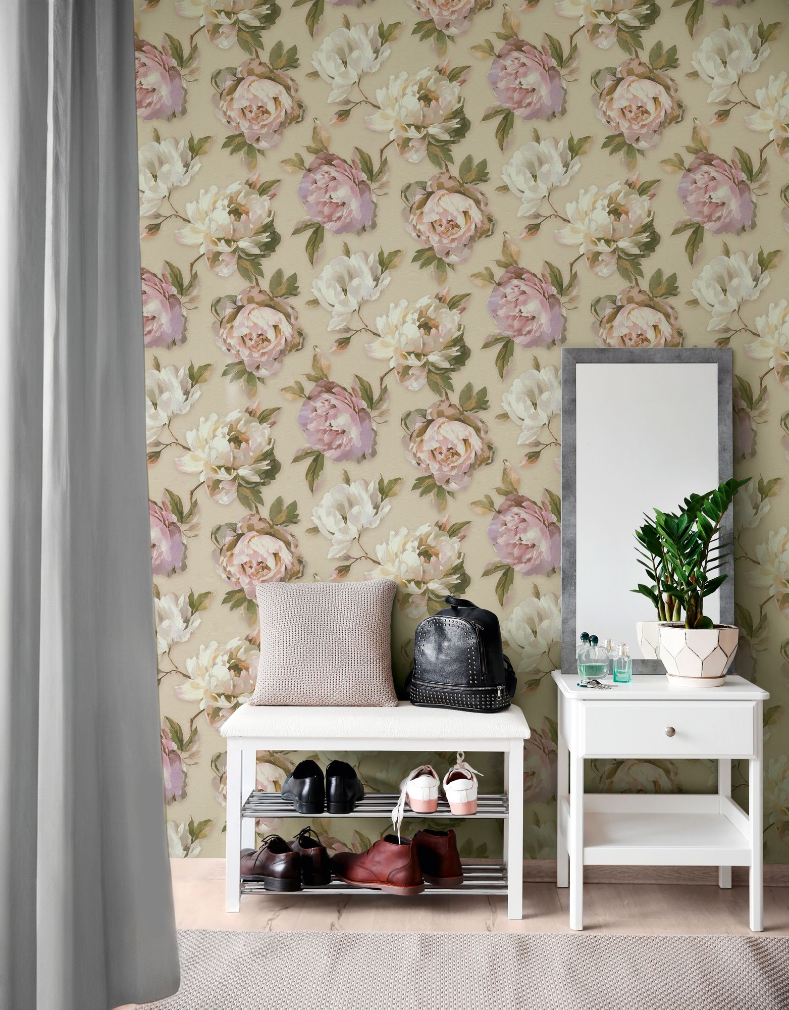 A.S. Création Blumen violett-pink 396081