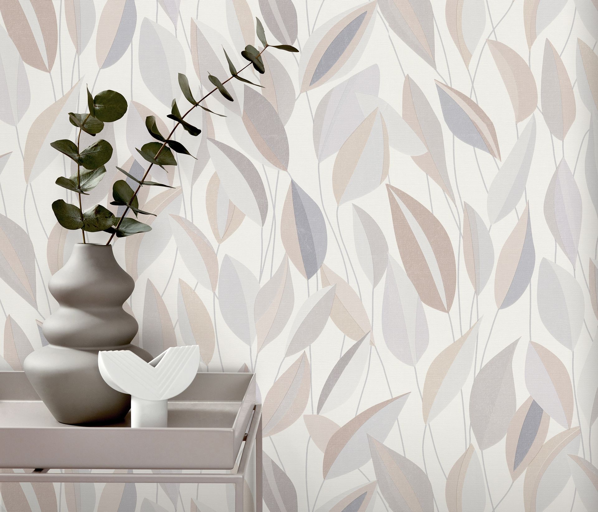 Mustertapete Blättermotiv creme Erismann 1043131 Mustertapete Blättermotiv creme Erismann 1043131