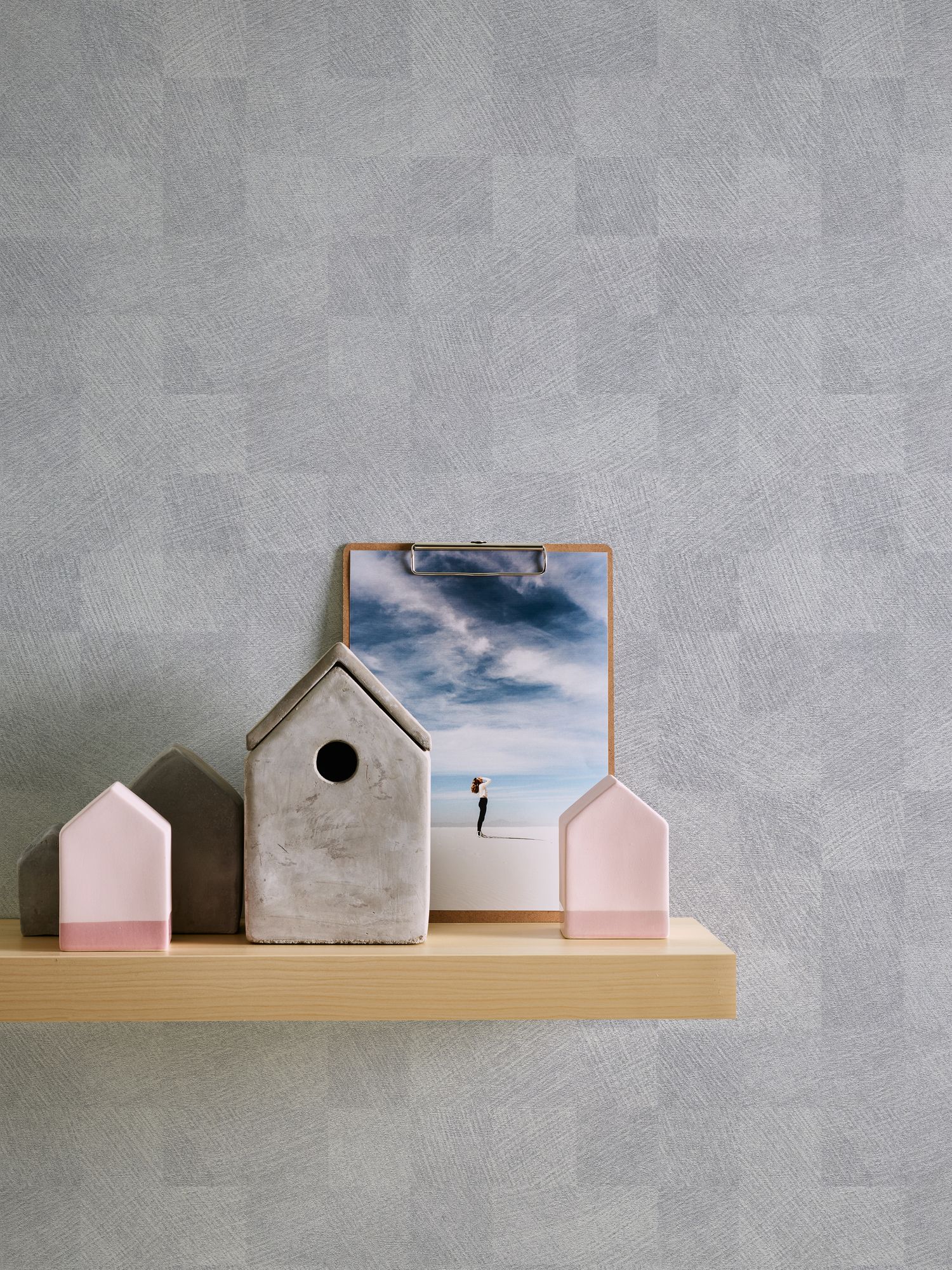 Livingwalls Titanium 3, Design Tapete, grau, weiß 382001