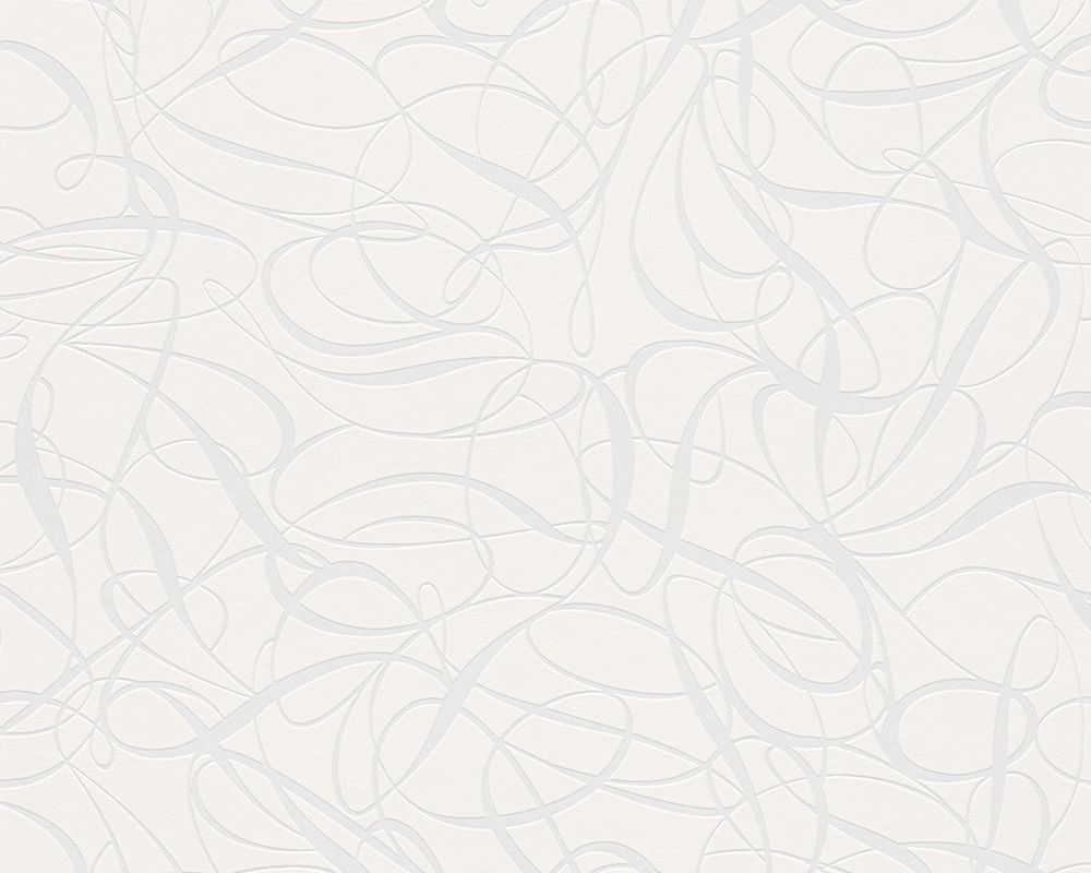A.S. Création Black & White, Ausgefallene Tapete, weiß, silber 132055 Dekorbild