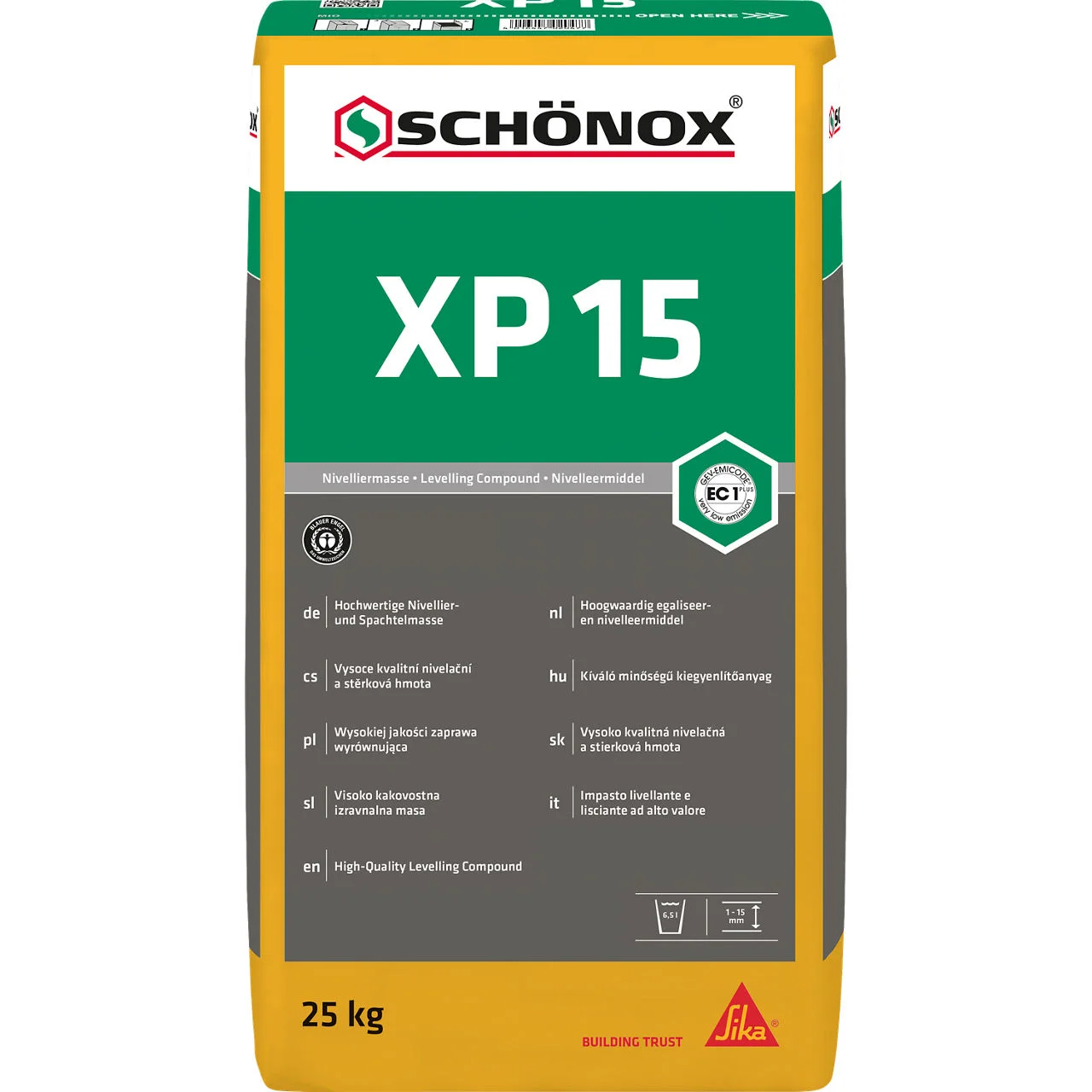 SCHÖNOX® XP 15 Glätt- und Nivelliermasse