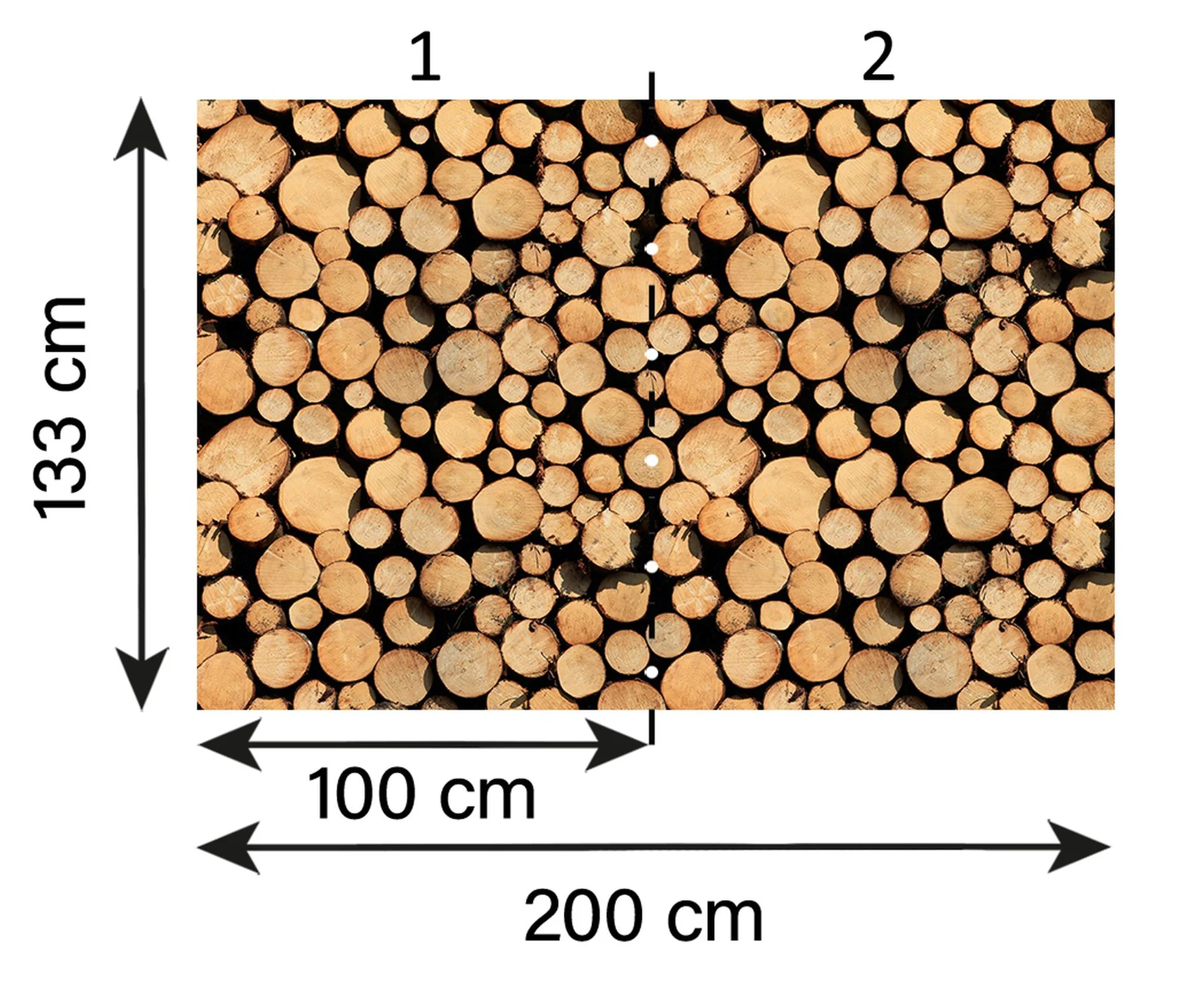 A.S. Création XXL 5 Fototapete, Holzstämme, 4m x 2,67m DD115664