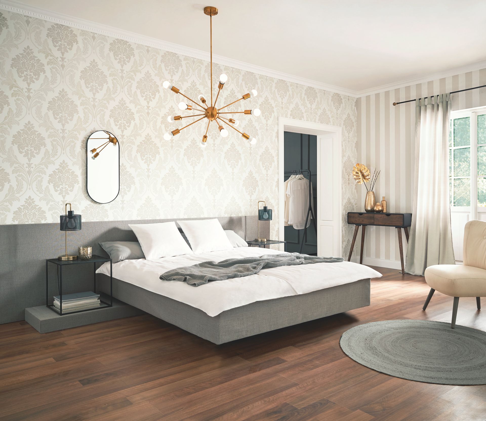 Rasch Selection, Classic-Chic, weiß beige 541601