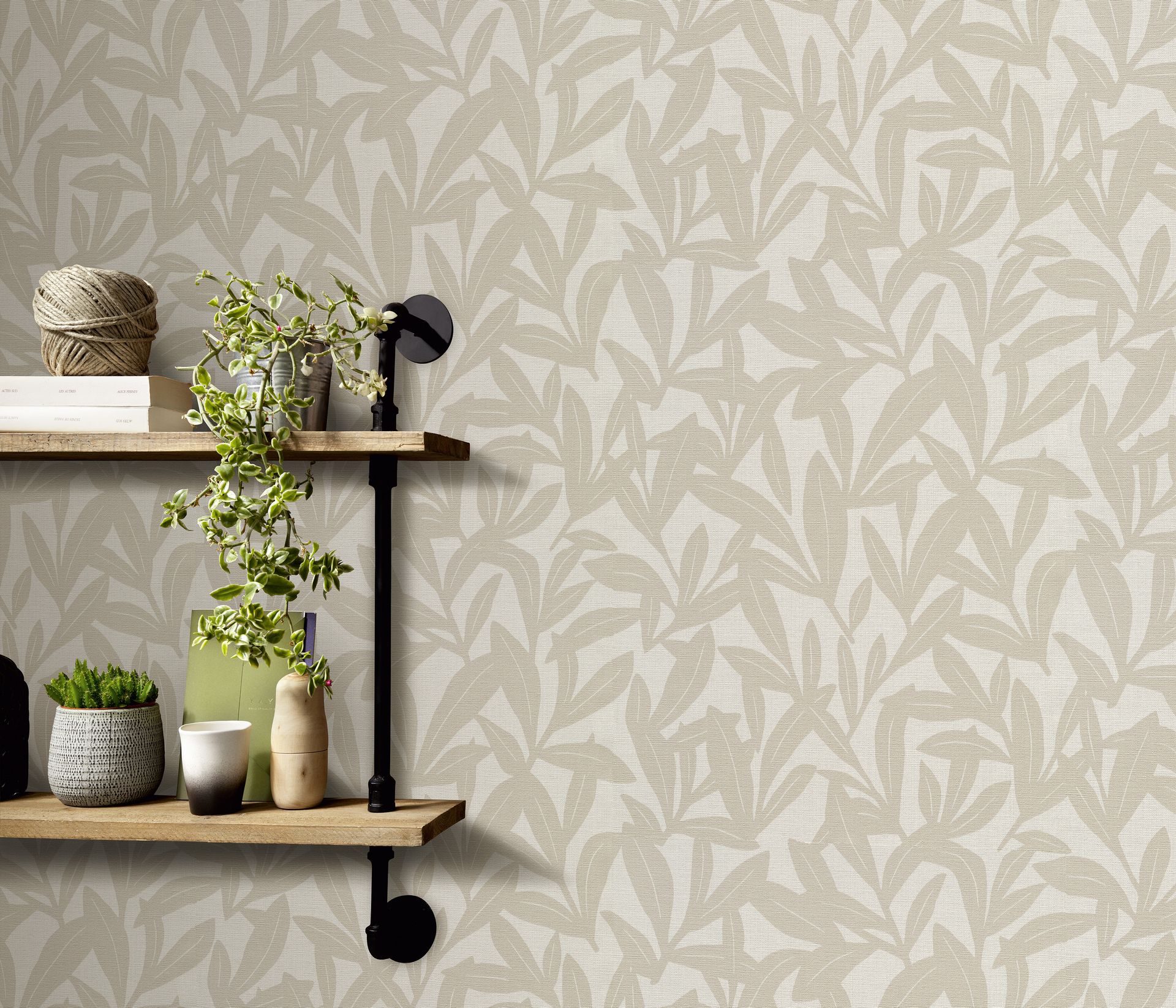 Botanische Tapete Blattmotiv beige Erismann 1052132 Botanische Tapete Blattmotiv beige Erismann 1052132