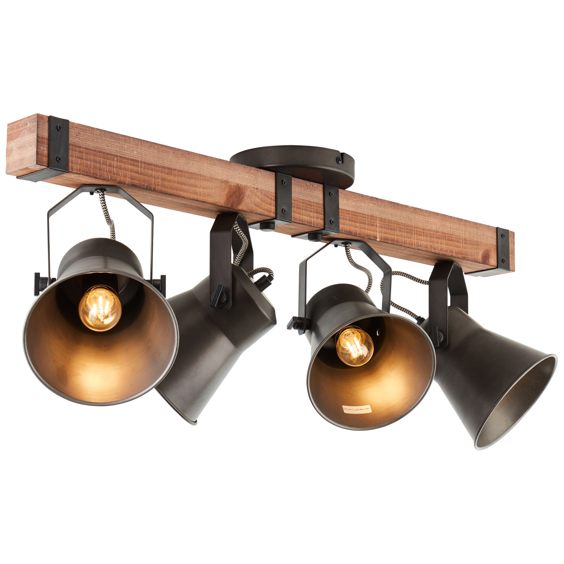 Spotbalken Eva - Holz Metallic