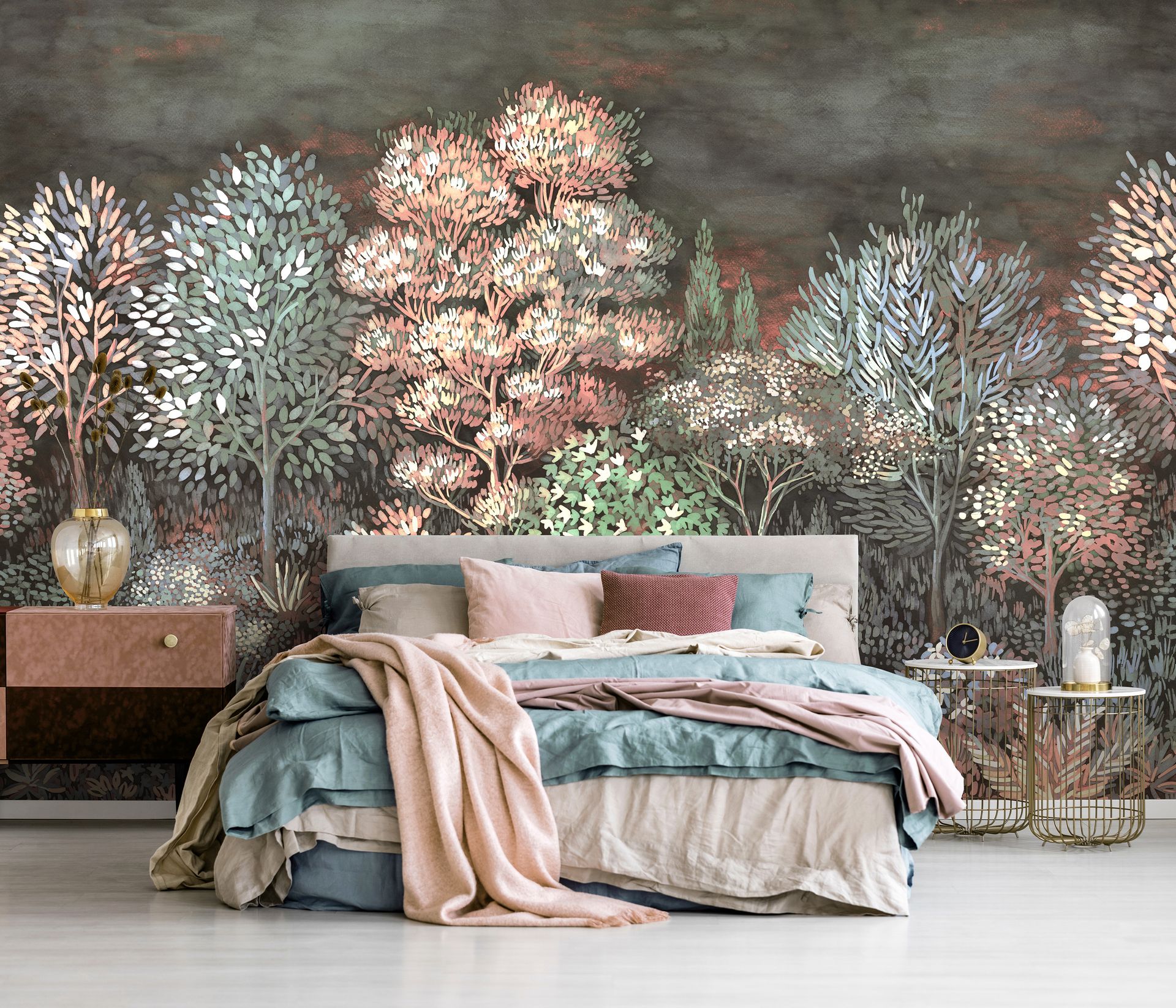 Waldtapete Naturlandschaft grau rosa Erismann Elle Decoration 3 226420 Waldtapete Naturlandschaft grau rosa Erismann Elle Decoration 3 226420