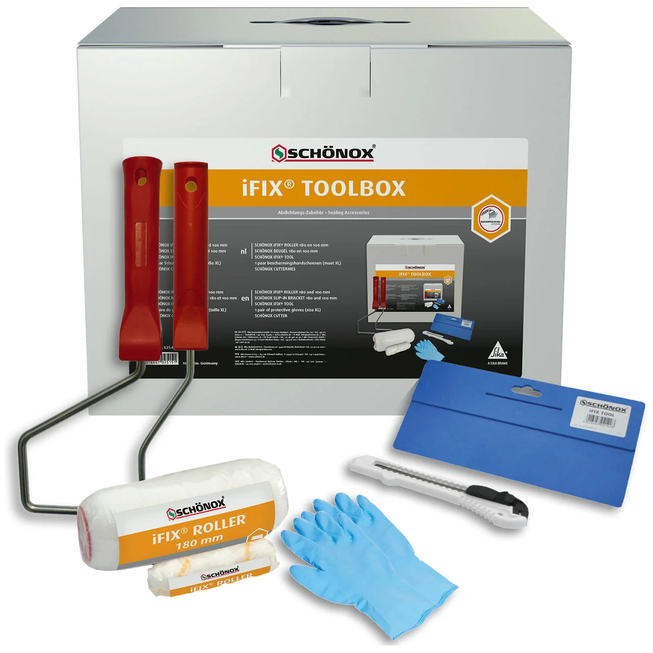 SCHÖNOX iFIX Toolbox Zur optimalen Verklebung der Abdichtbahn SCHÖNOX AB 30 / AB 10