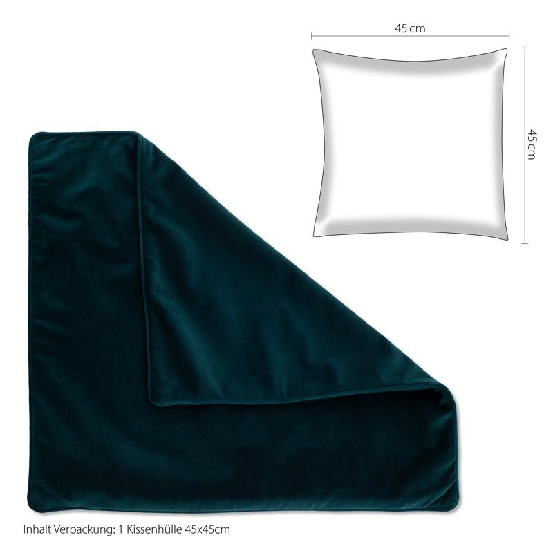 Kissenhülle IW539307 Petrol Mirja 45x45cm Kissenhülle IW539307 Petrol Mirja 45x45cm