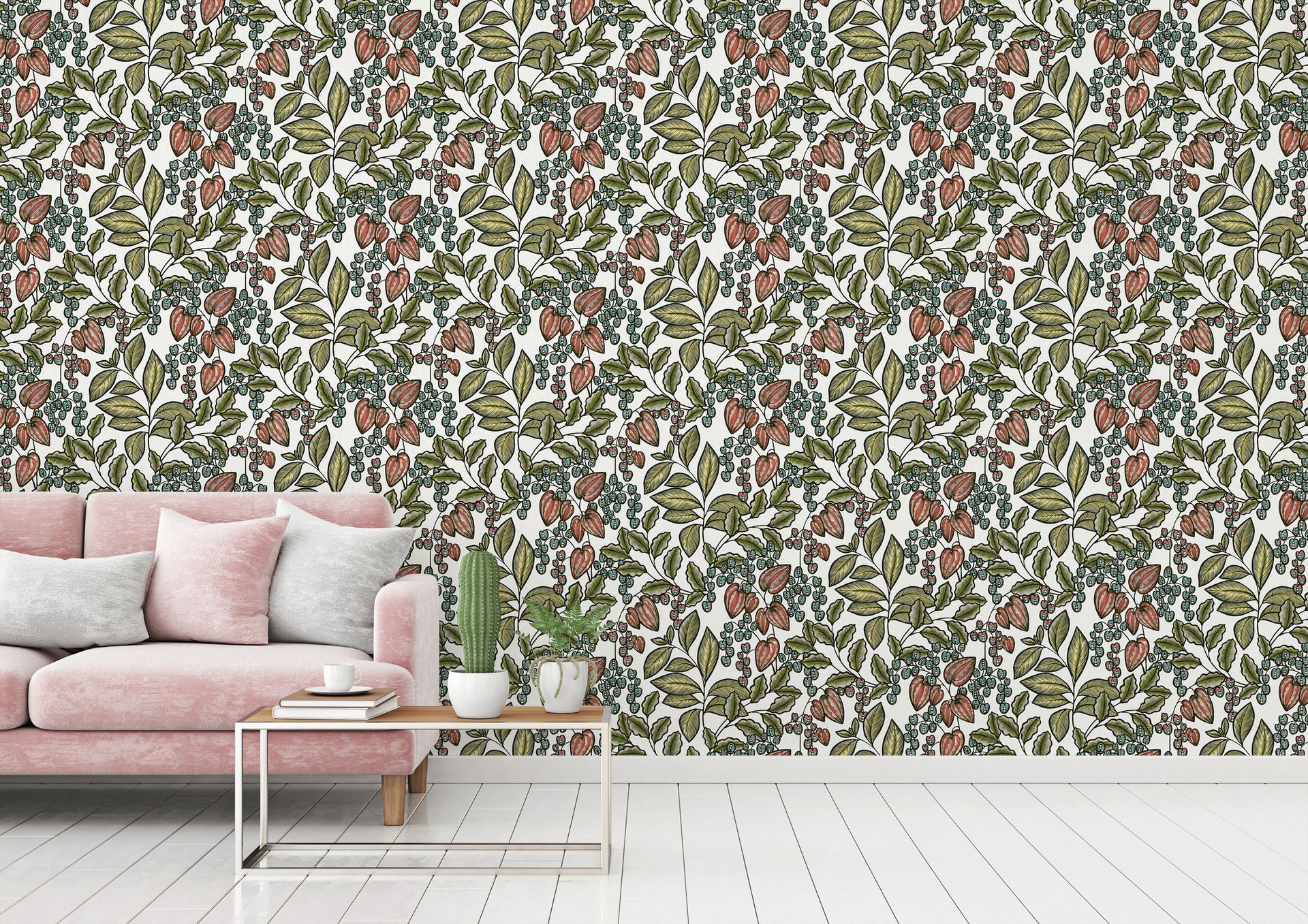 Architects Paper Floral Impression, Florale Tapete, bunt, grün 377545