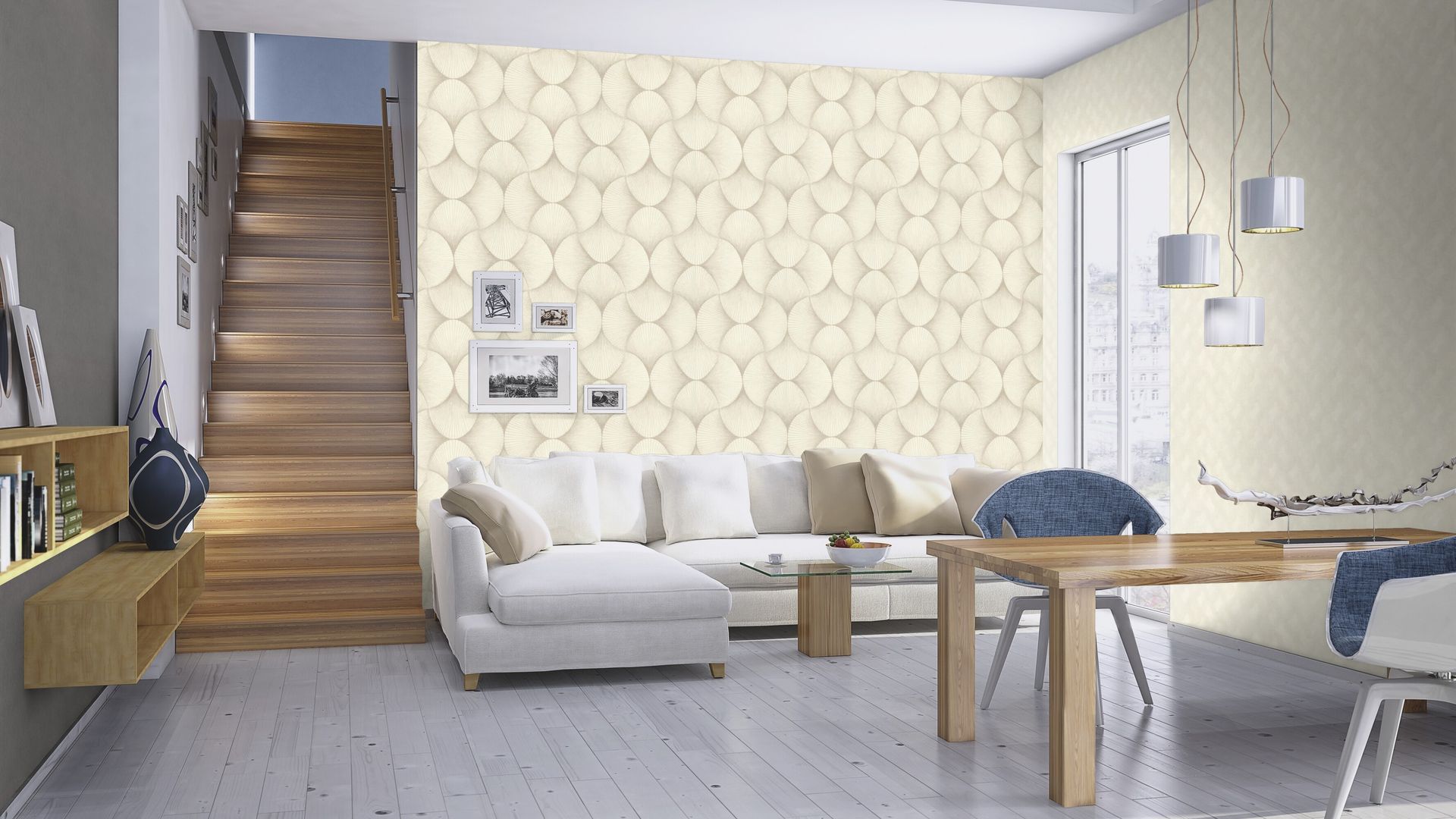 Vliestapete Unis grau 608694