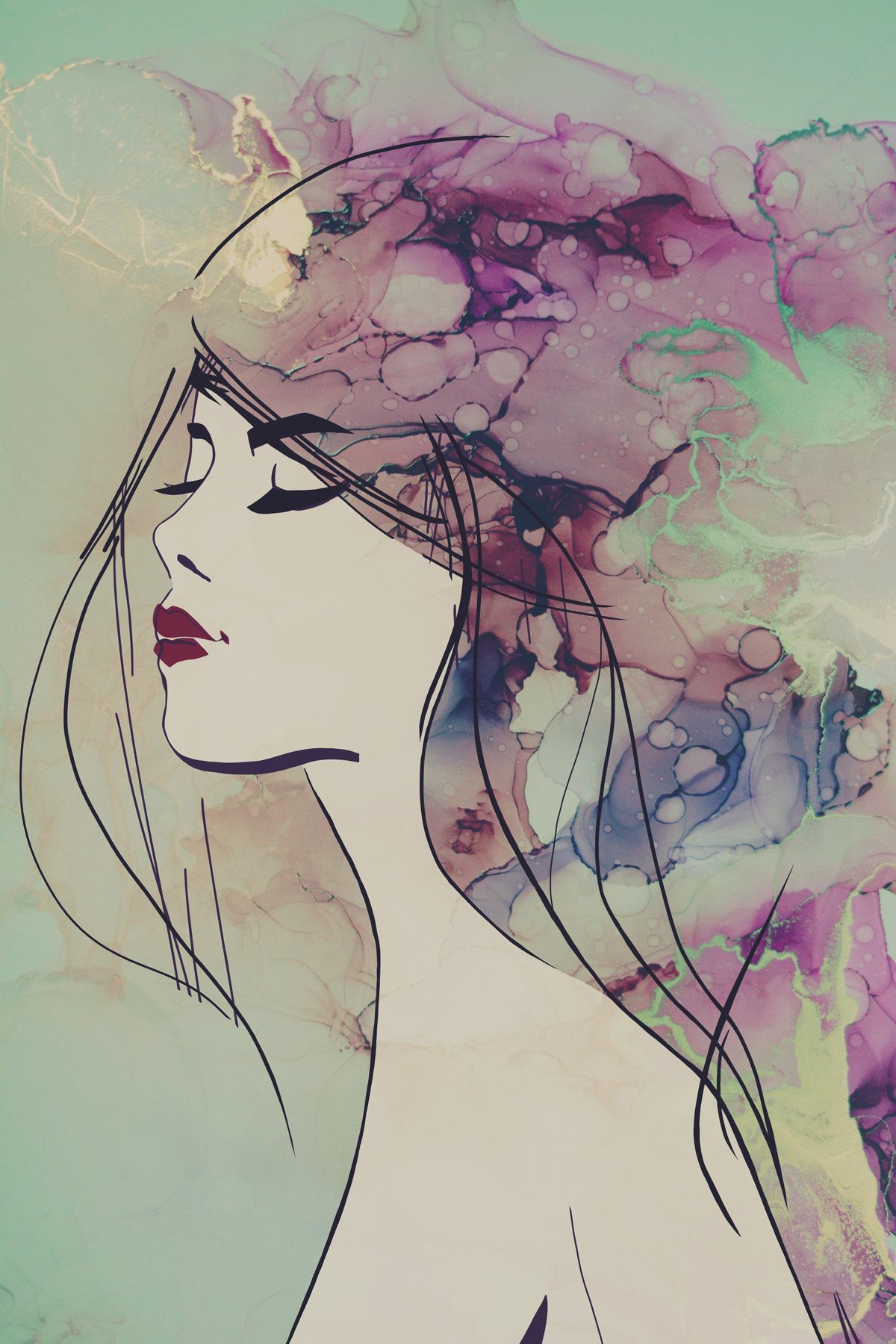 Leinwand Lady III 40 x 60 cm