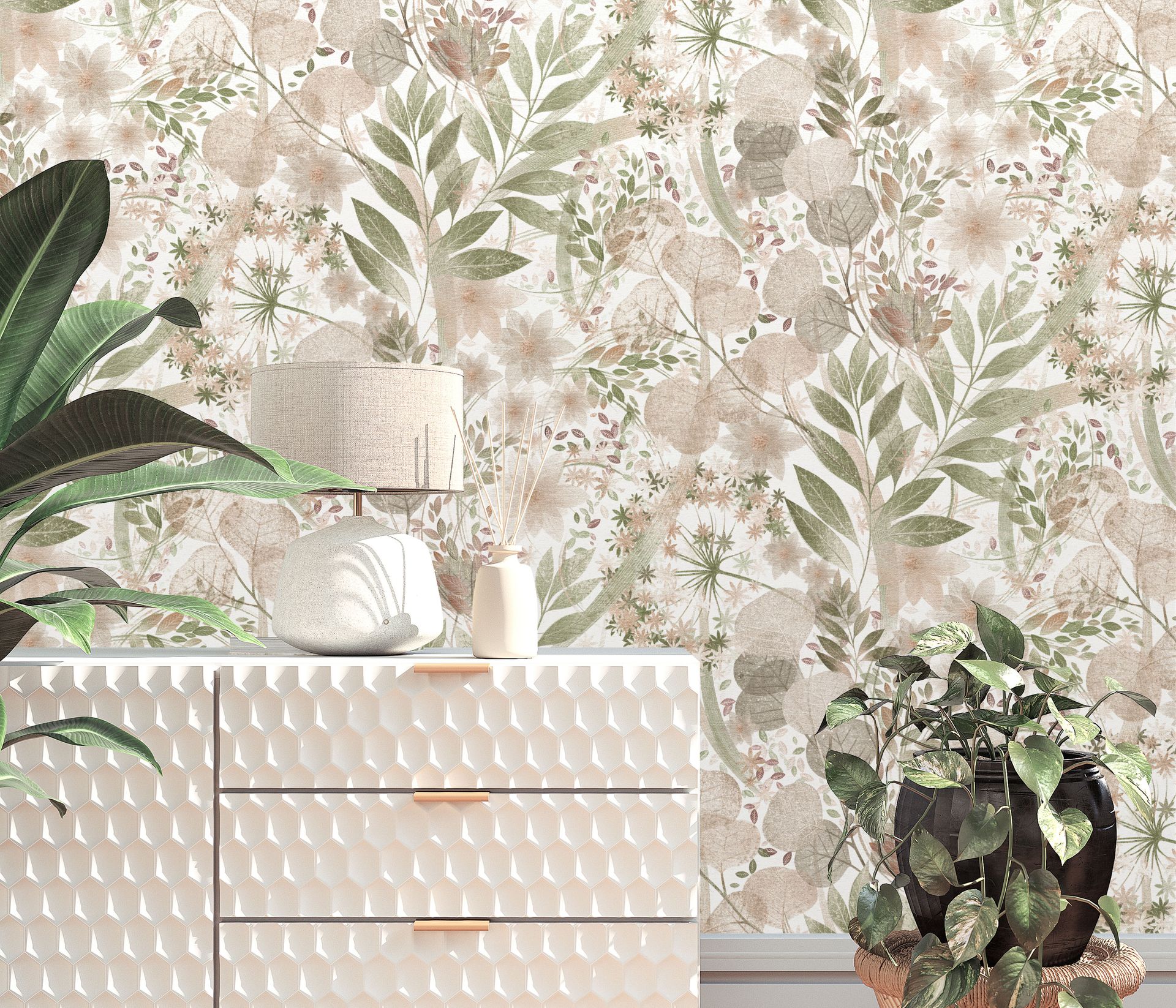 Strukturtapete botanisch beige Erismann 1050605