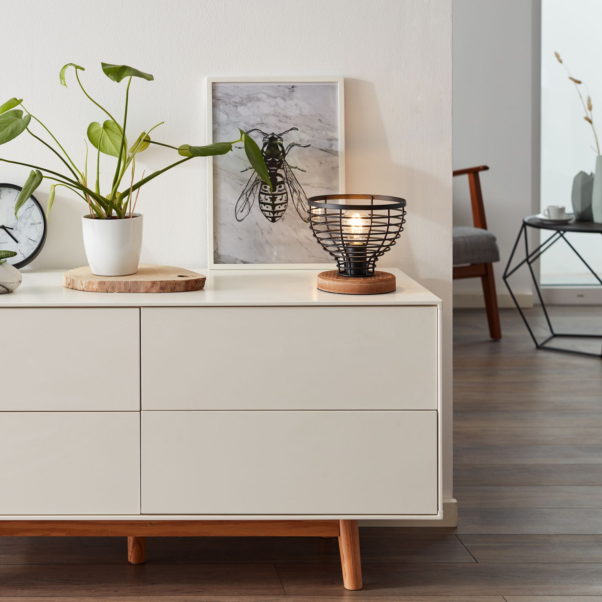 Tischleuchte Annelie - Holz Braun Tischleuchte Annelie - Holz Braun