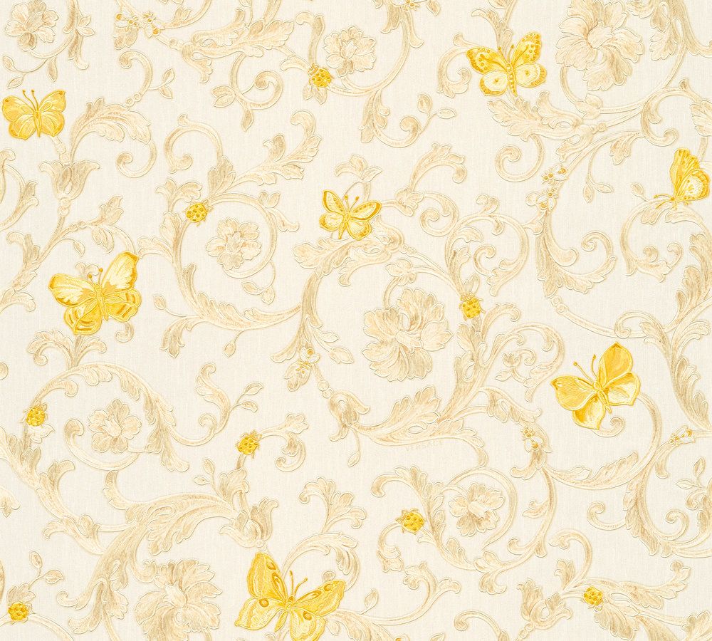 Versace wallpaper Versace 3, Design Tapete, silber, gelb 343251