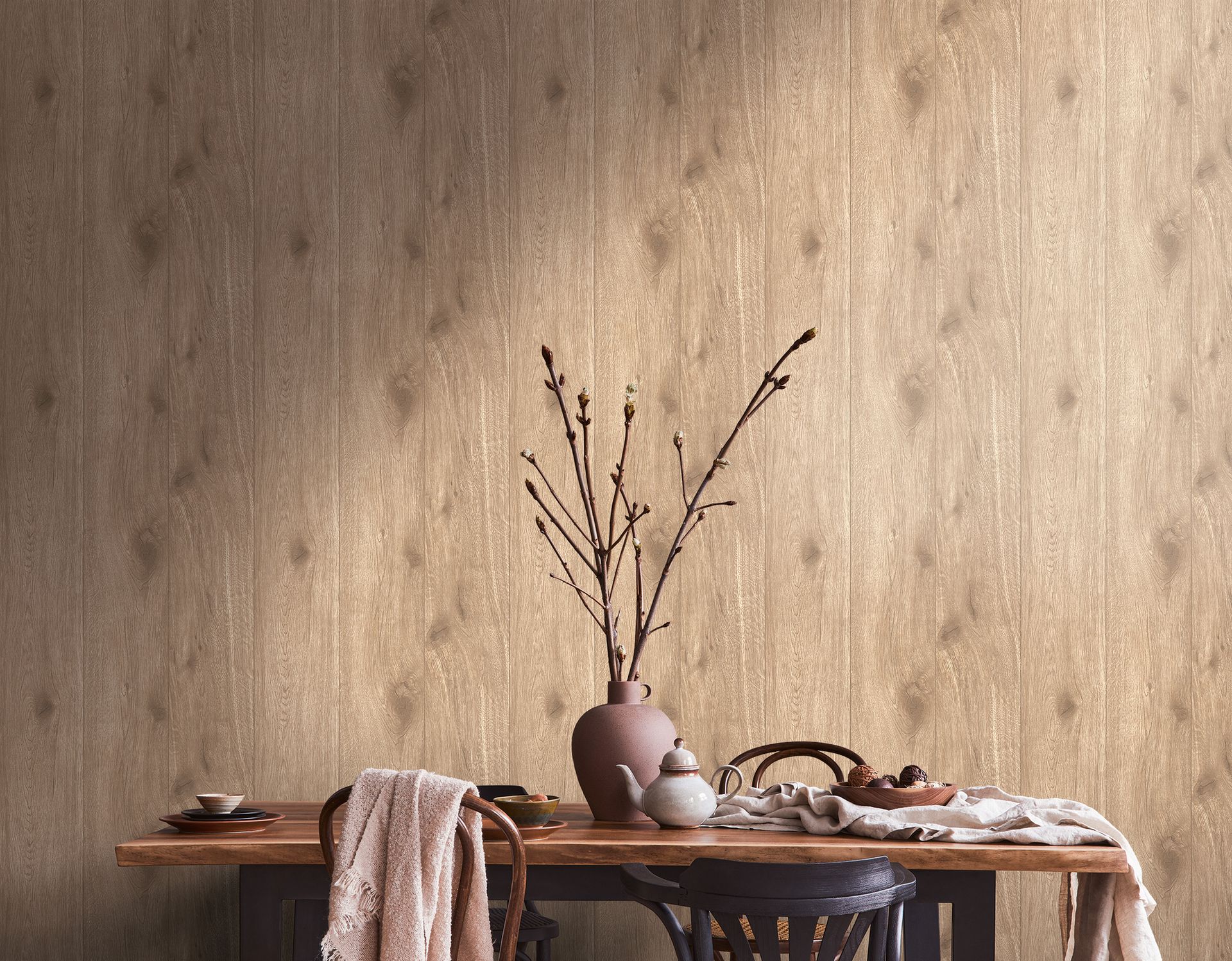 A.S. Création Authentic Walls 2, Tapete in Holzoptik, braun, beige 300434