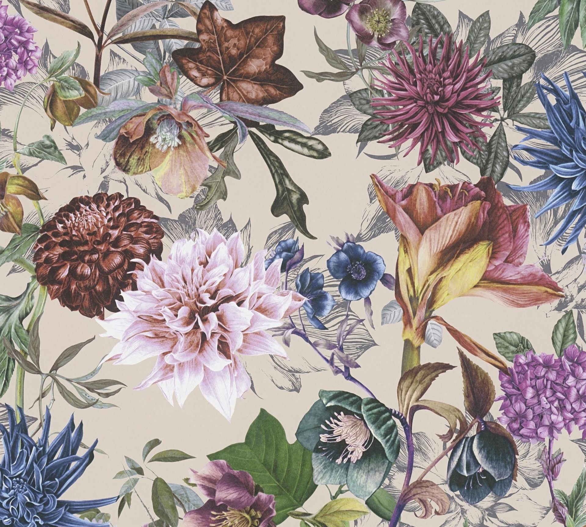 A.S. Création Dream Flowery, Florale Tapete, bunt, beige 381755 A.S. Création Dream Flowery, Florale Tapete, bunt, beige 381755 Dekorbild