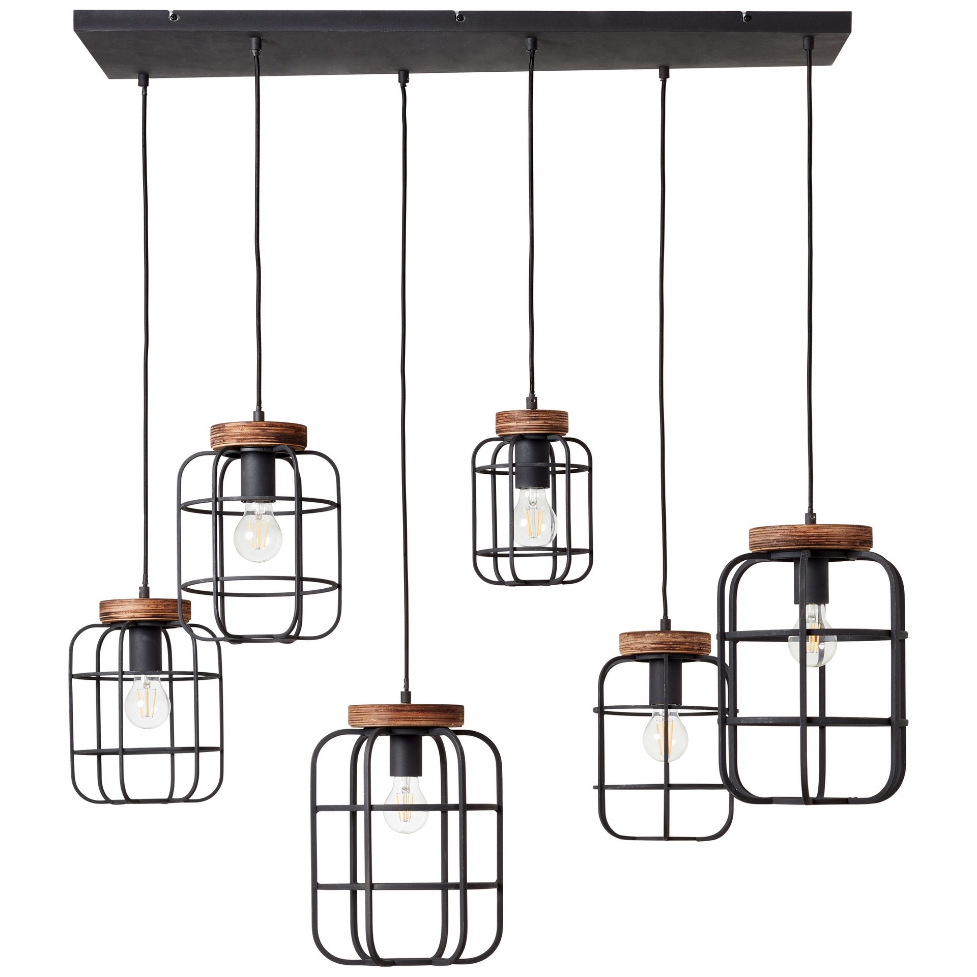 Pendelleuchte Inga3 - Holz Braun