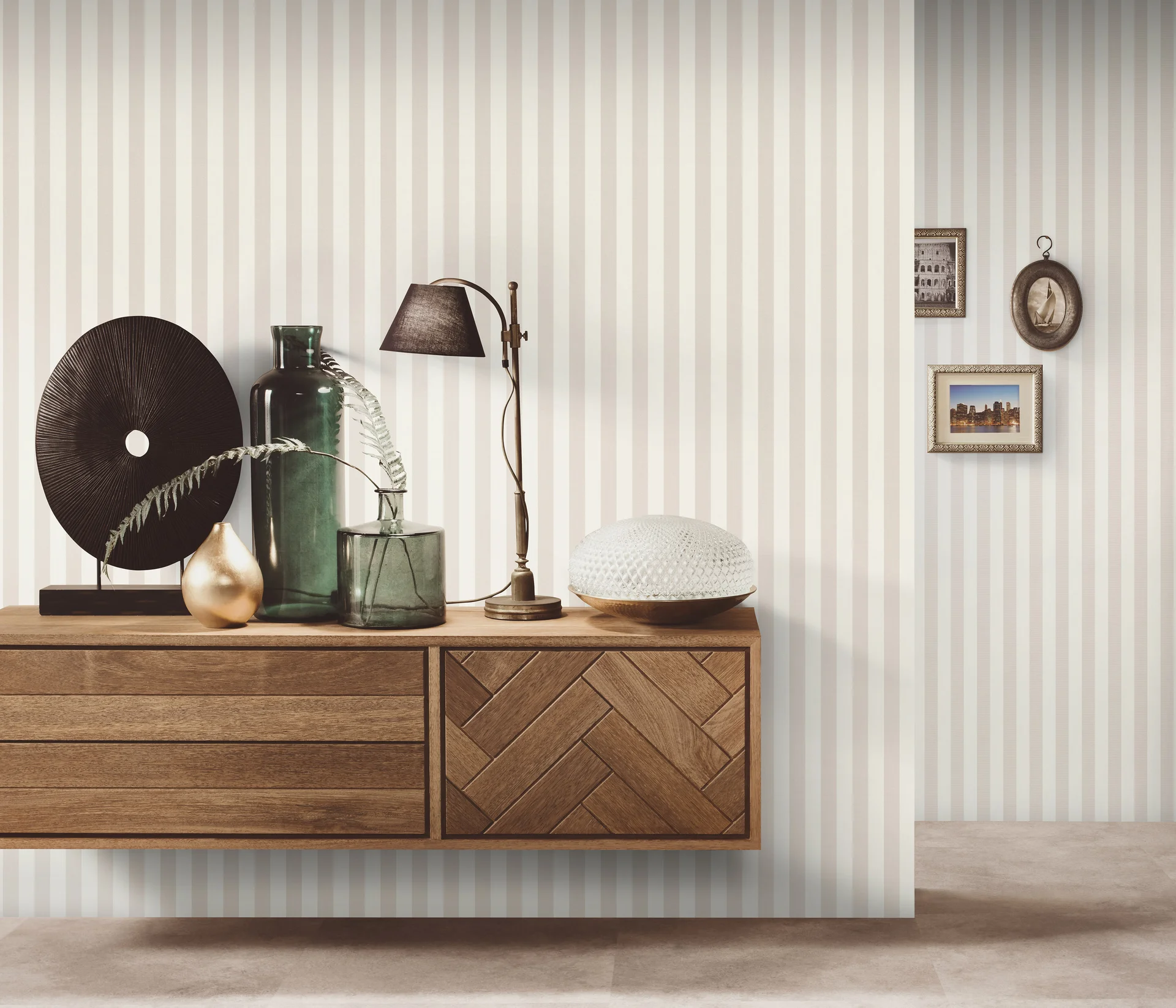 Mustertapete Streifen beige Erismann 1029002 Mustertapete Streifen beige Erismann 1029002