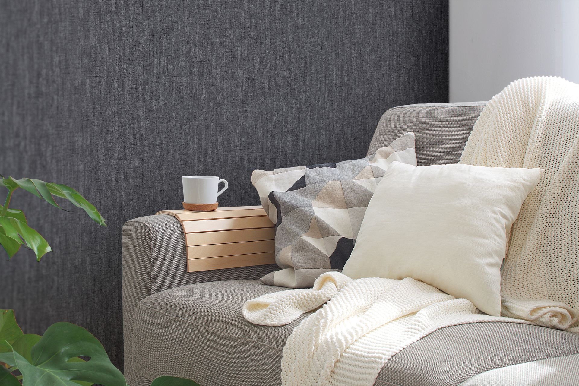 Raumbild 2 Livingwalls Titanium 3, Vintagetapete, schwarz 382052
