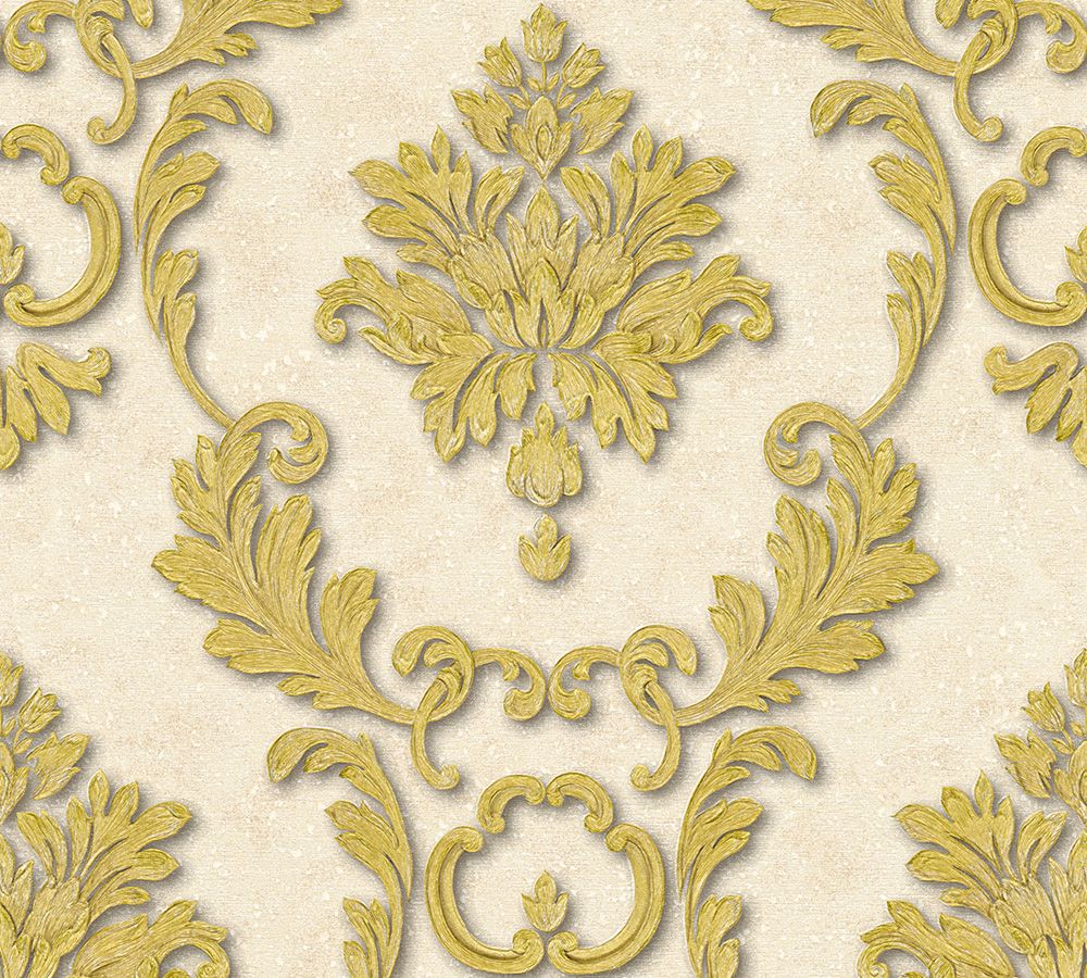 Architects Paper Luxury Wallpaper, Barock Tapete, gold, creme 324223