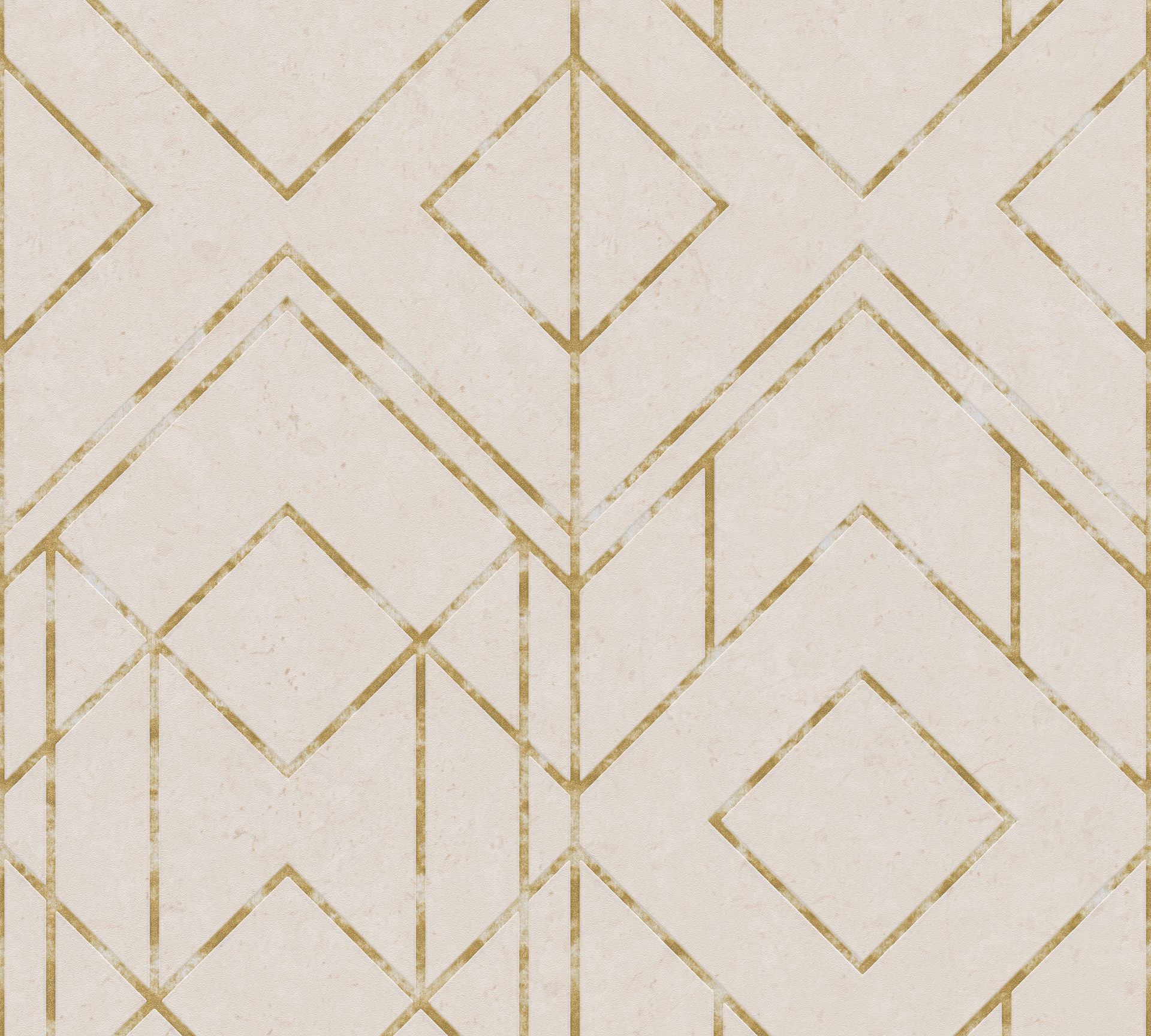 Livingwalls Metropolitan Stories 2, Geometrische Tapete, beige, gold 378693