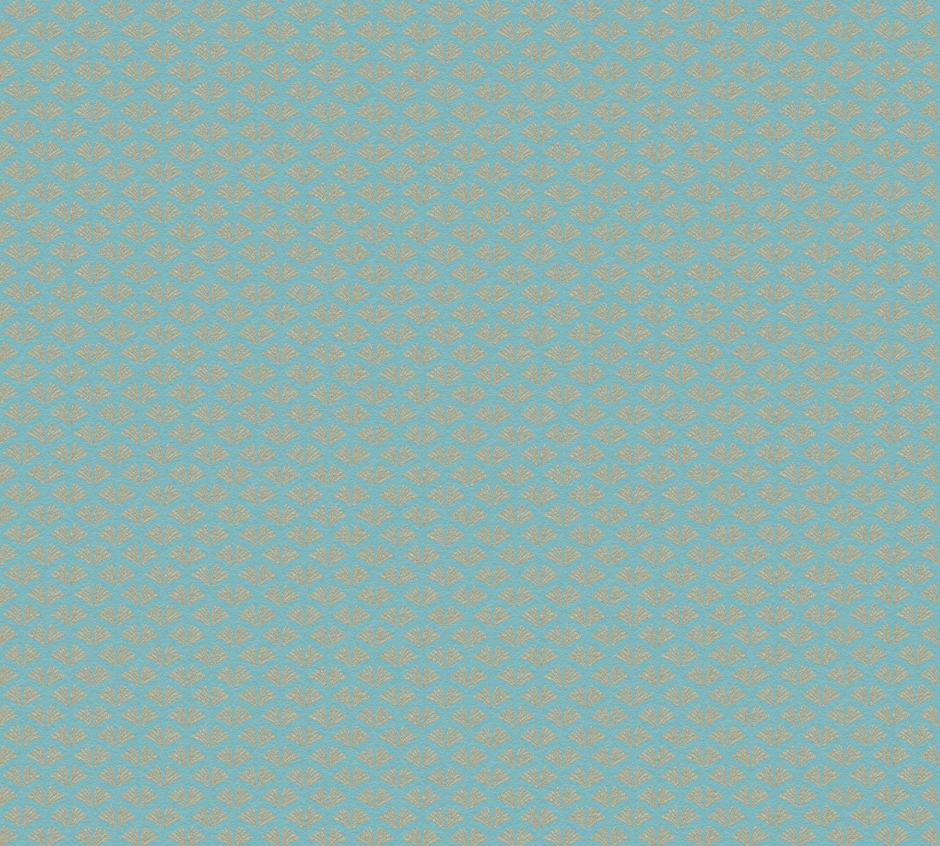 Rollenfoto A.S. Création Trendwall 2, Art Deco Tapete, türkis, gold 379584 Dekorbild