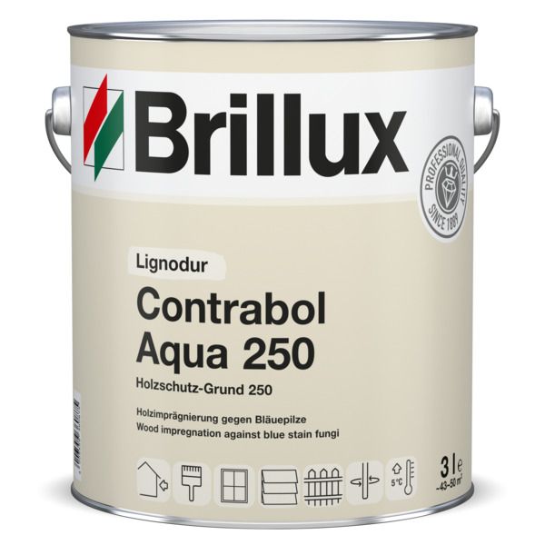 Brillux Lignodur Contrabol Aqua 250 farblos 10 l