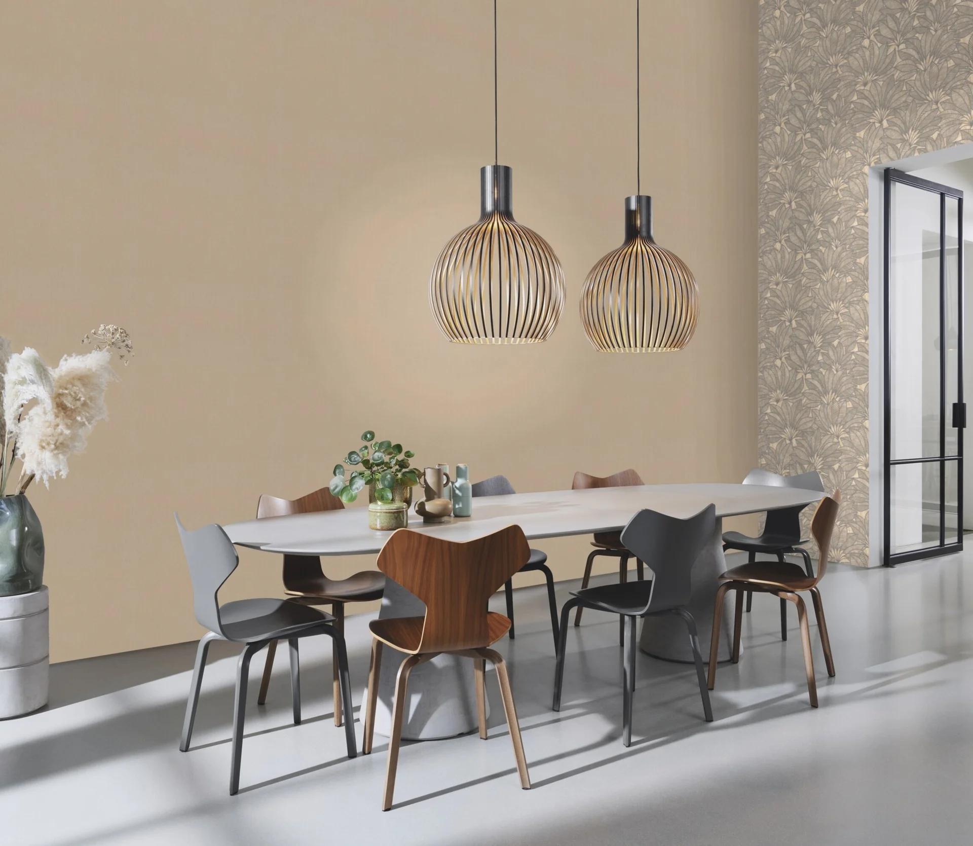 Vliestapete 312416 Beige-Dunkelbeige Uni 10,05 m x 0,53 m
