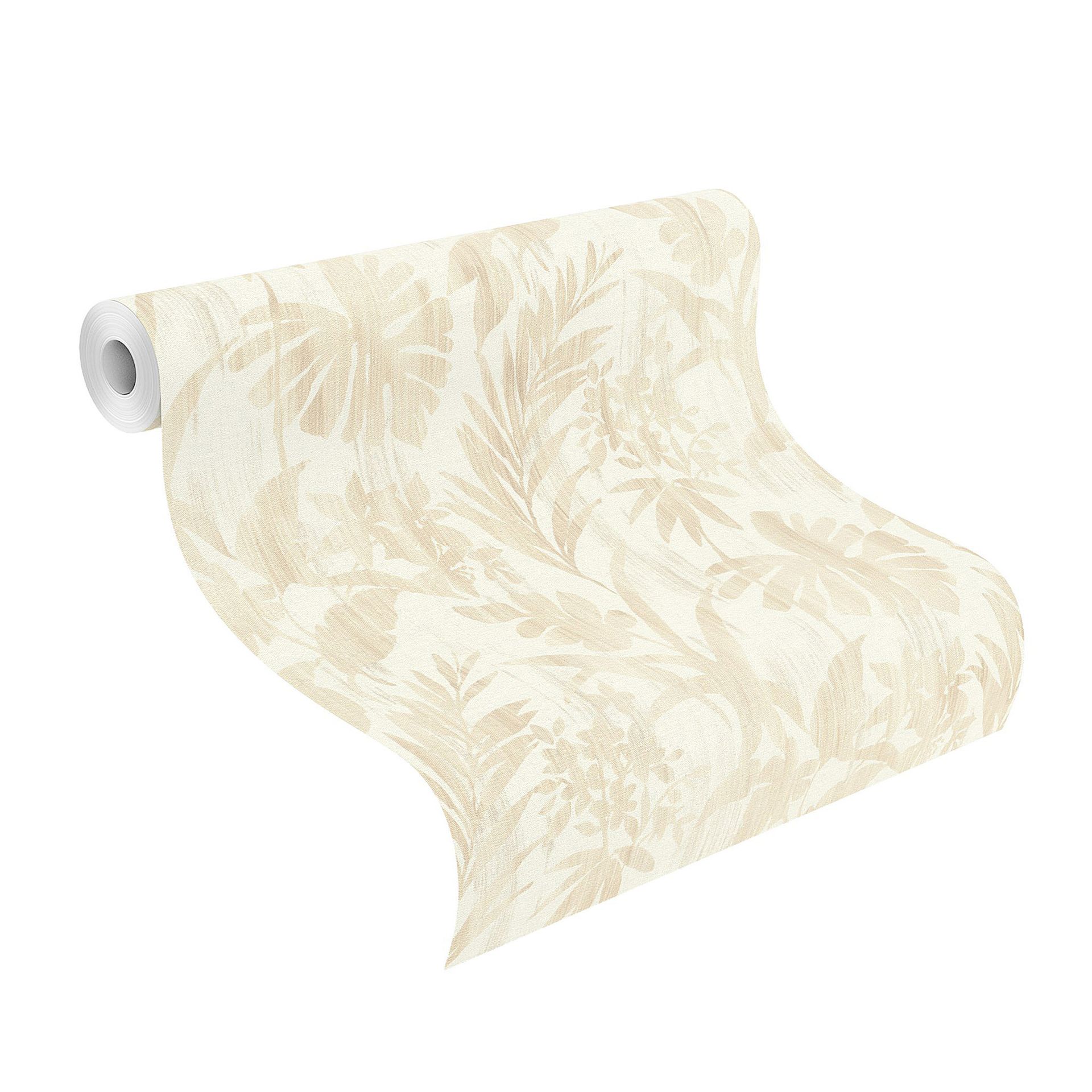 Vliestapete Palmblätter beige-hellbeige 410570 Vliestapete Palmblätter beige-hellbeige 410570