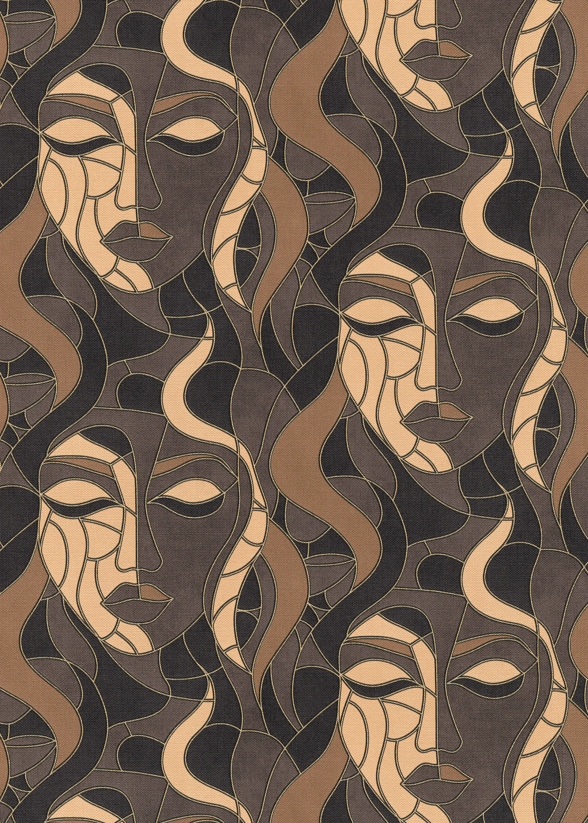 Art-Déco Vliestapete grau Erismann 1045837