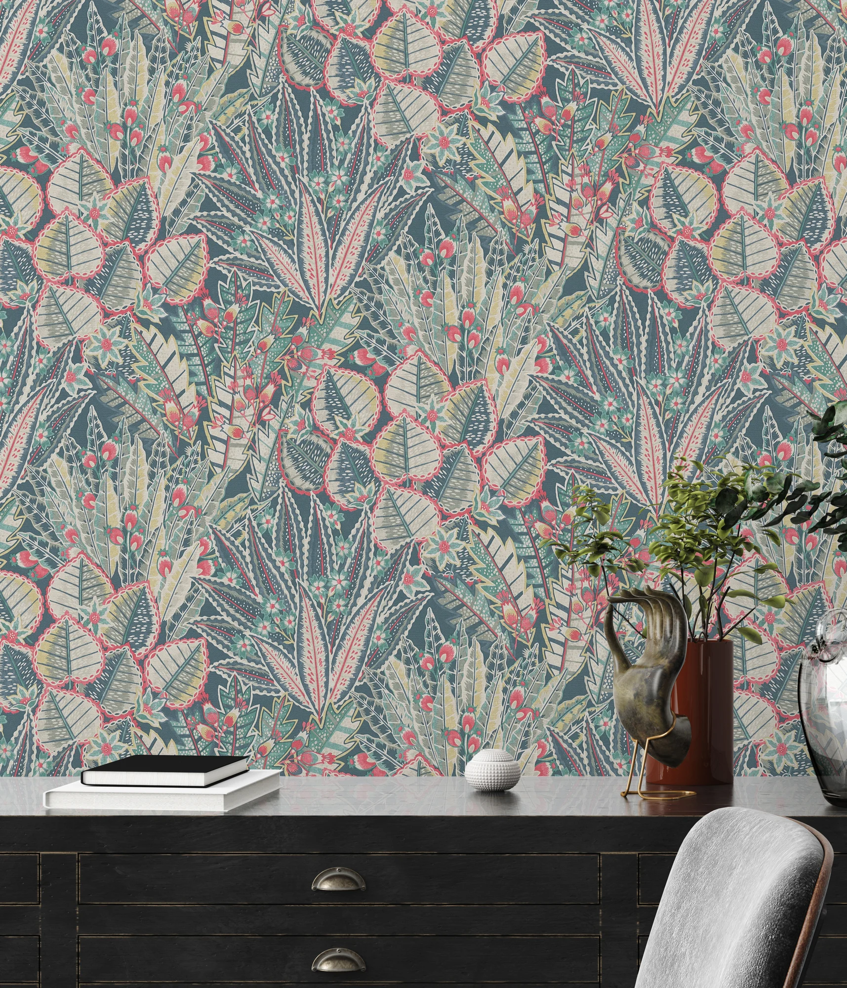 Livingwalls Stories of Life, Floral, Blau 396532