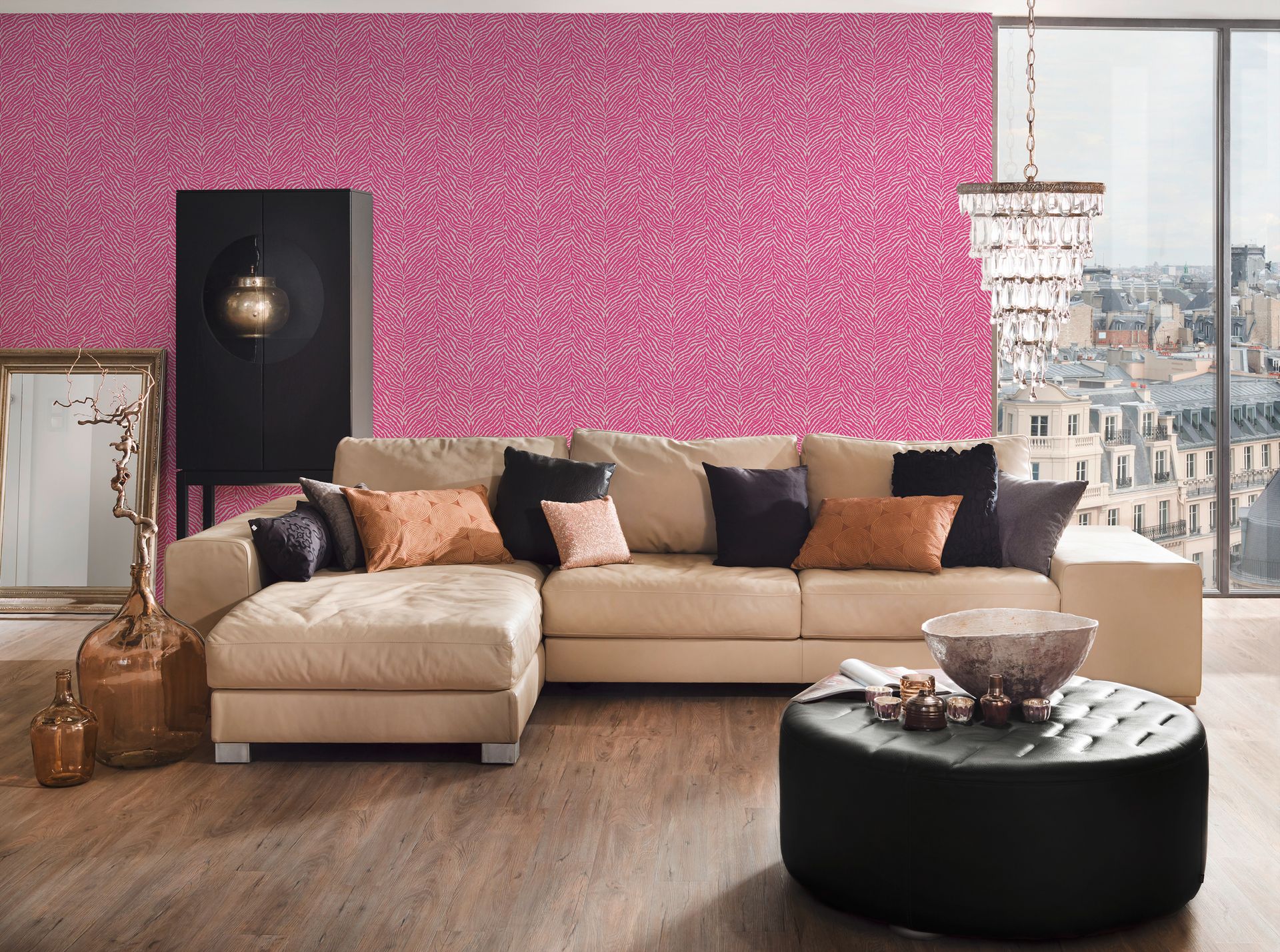 Livingwalls Styleguide Jung 2021, Tapete mit Tieren, rosa, weiß 371203