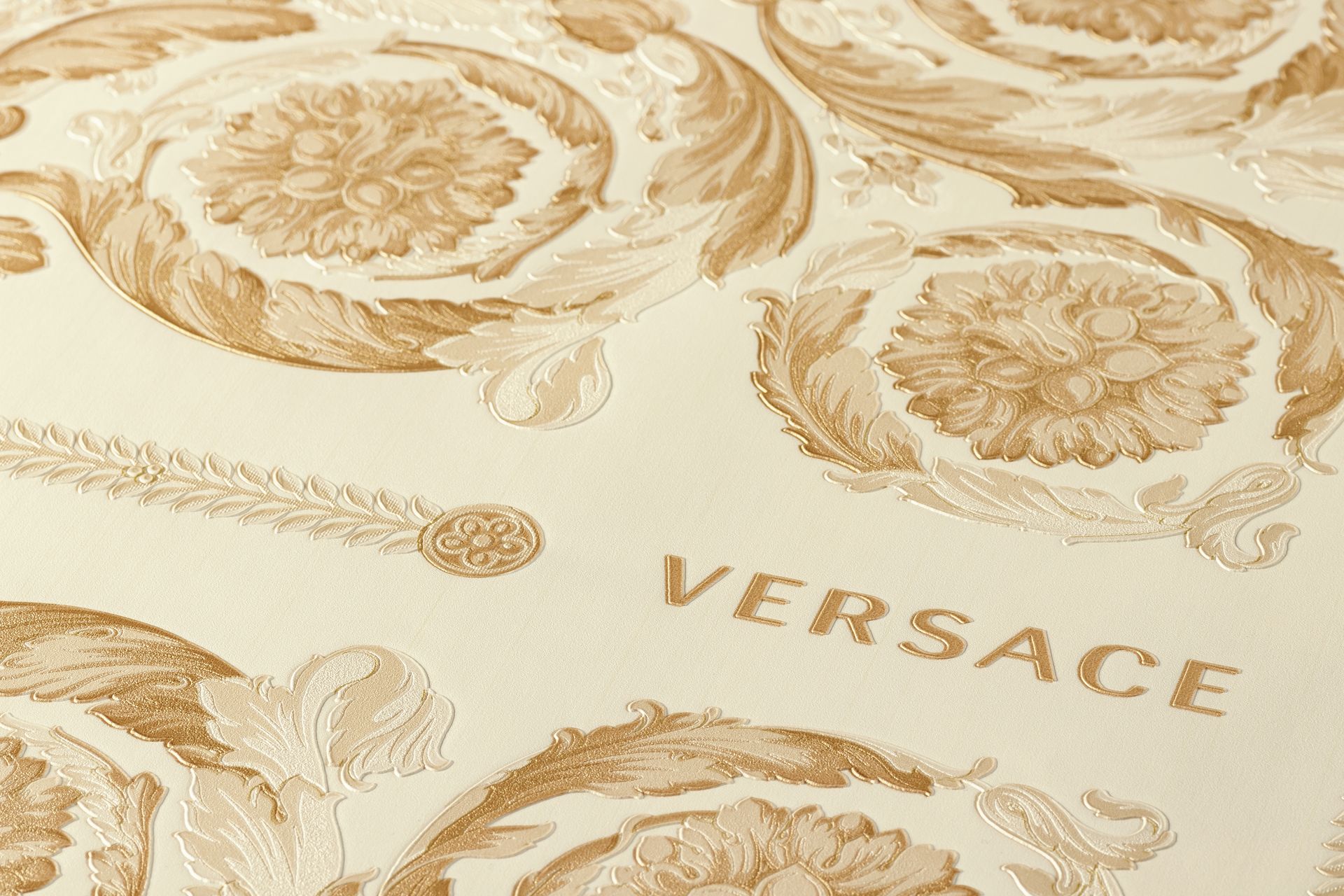 Versace wallpaper Versace 4, Barock Tapete, gold, beige 370552