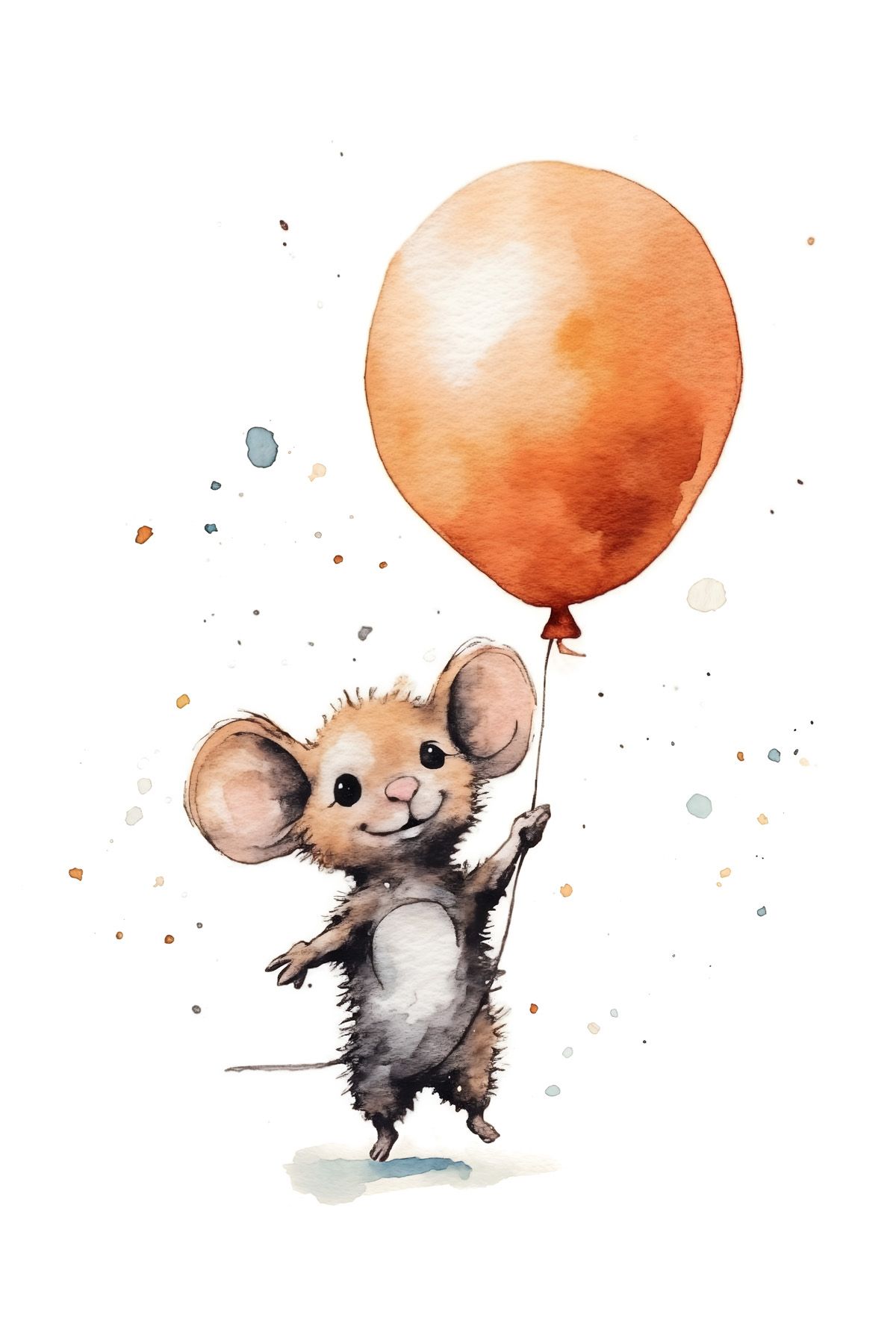 Leinwände Cute Mouse Orange