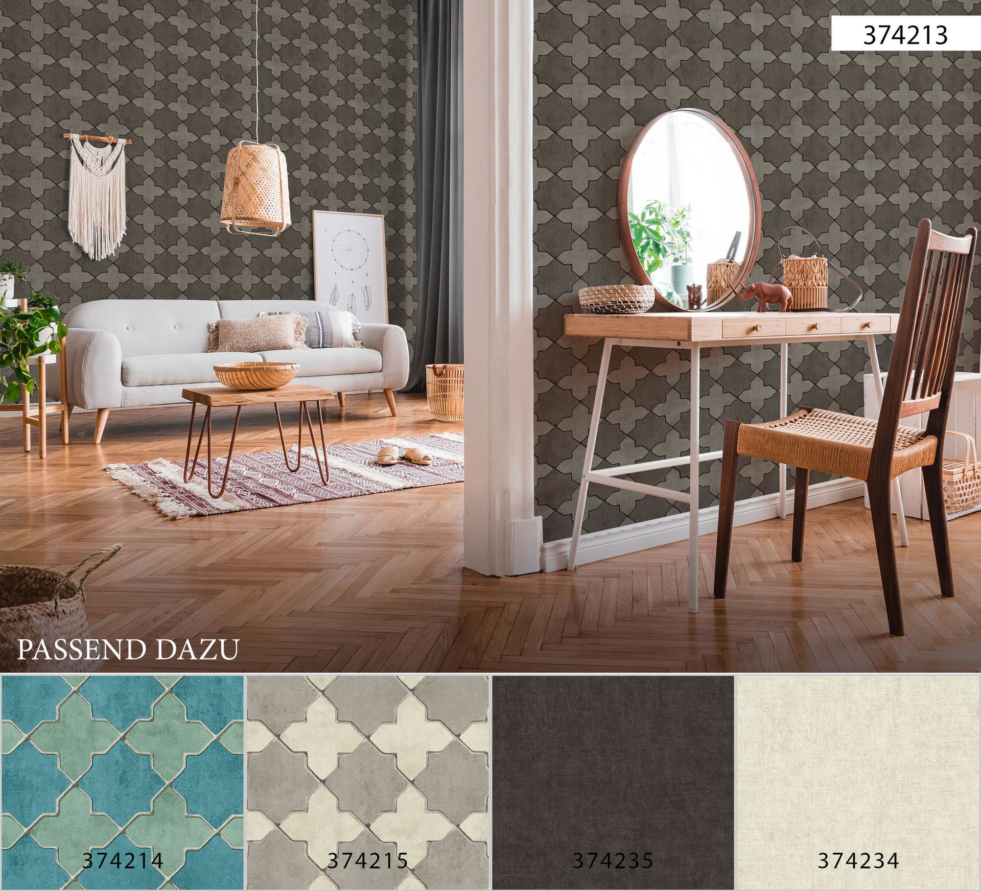 Raumbild 12 Livingwalls New Walls, Unis, braun 374235