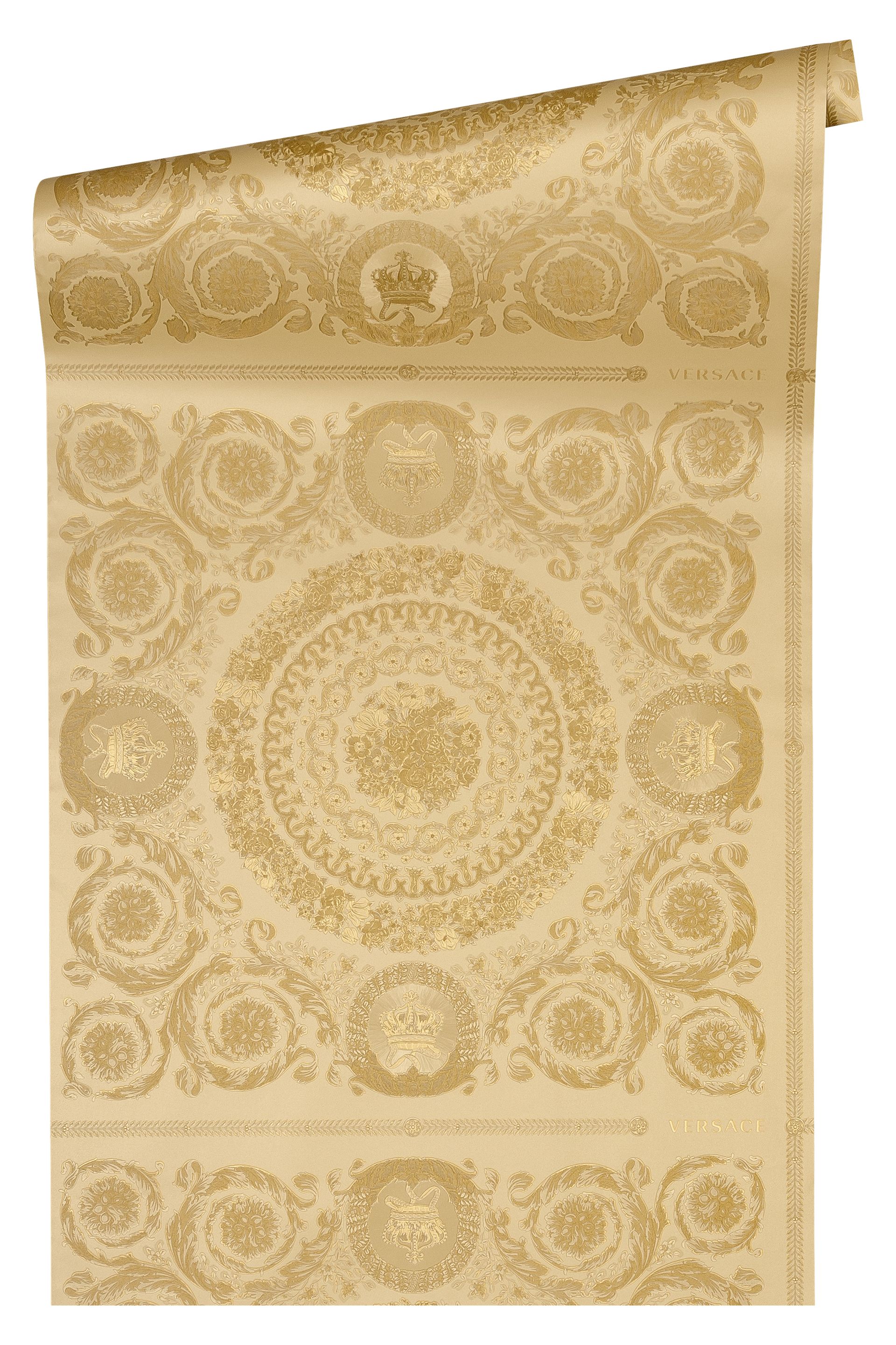 Versace wallpaper Versace 4, Barock Tapete, gold, gelb 370554