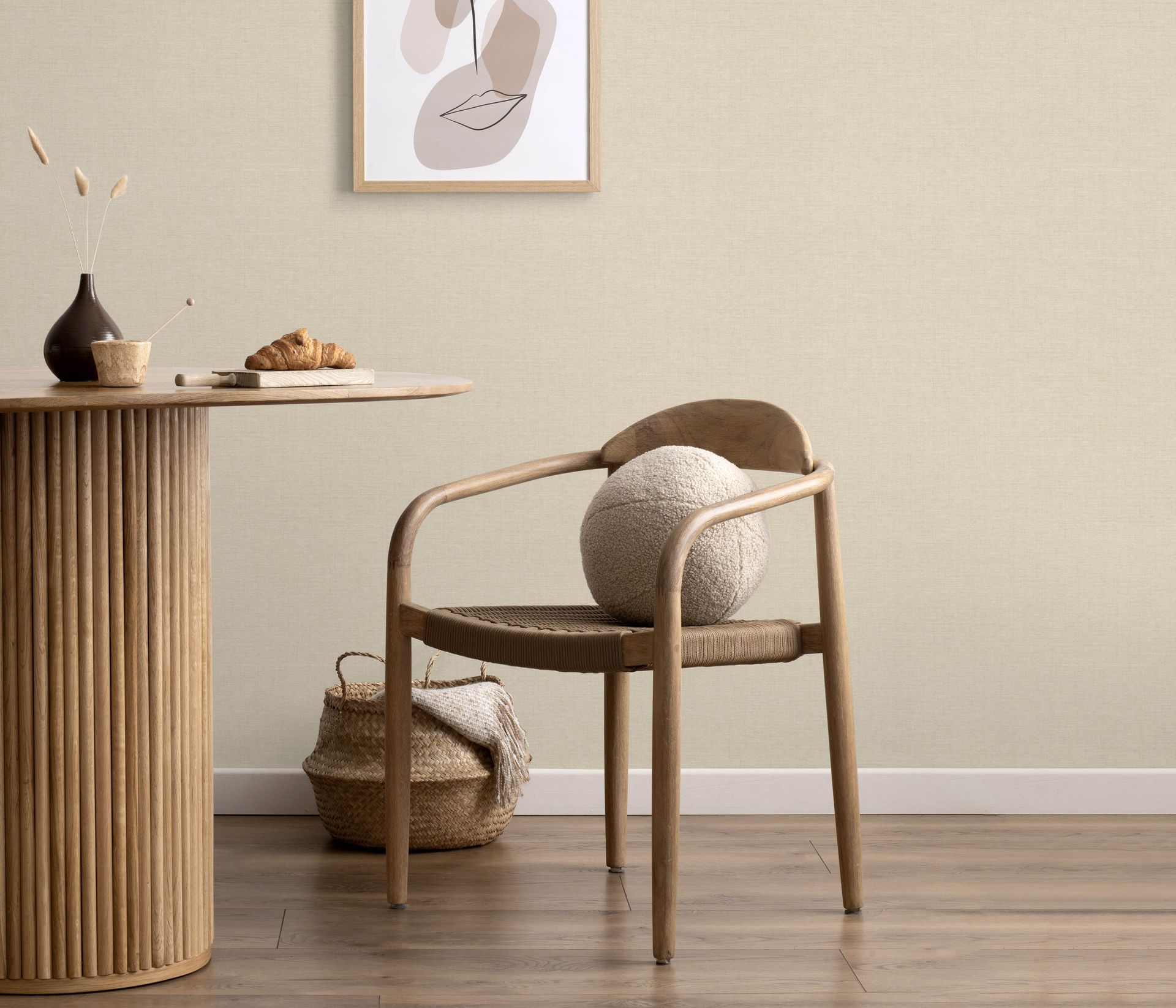 Unistapete Leinenstruktur beige Erismann 1054102