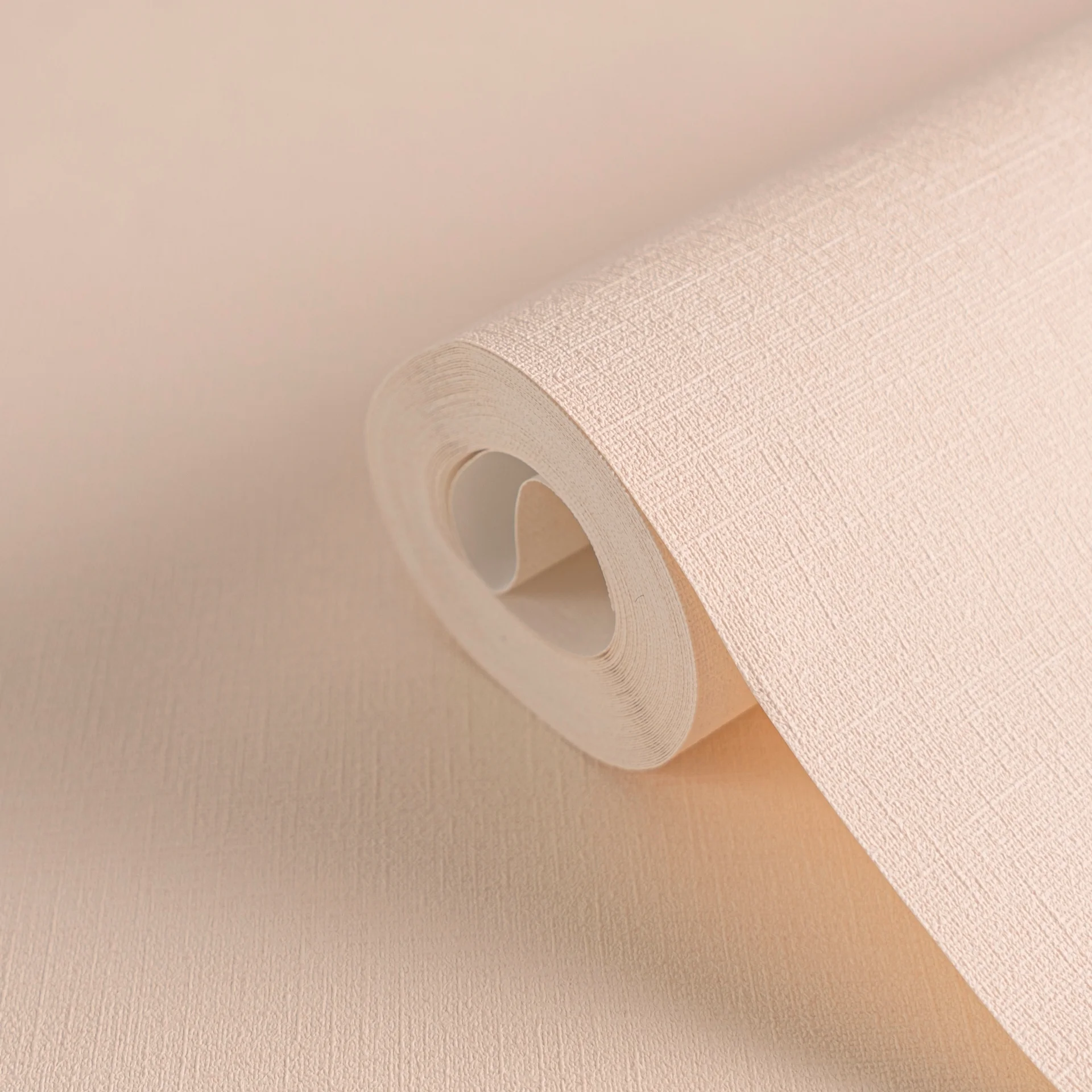 Vliestapete Unis, creme, orange, Leinenoptik, A.S. Création 306896