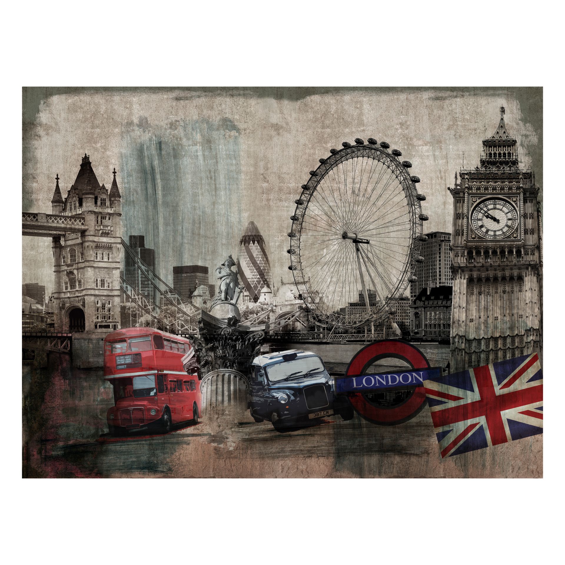 Fototapete London Skyline Vintage Grandeco Young Edition ML3401 Fototapete London Skyline Vintage Grandeco Young Edition ML3401