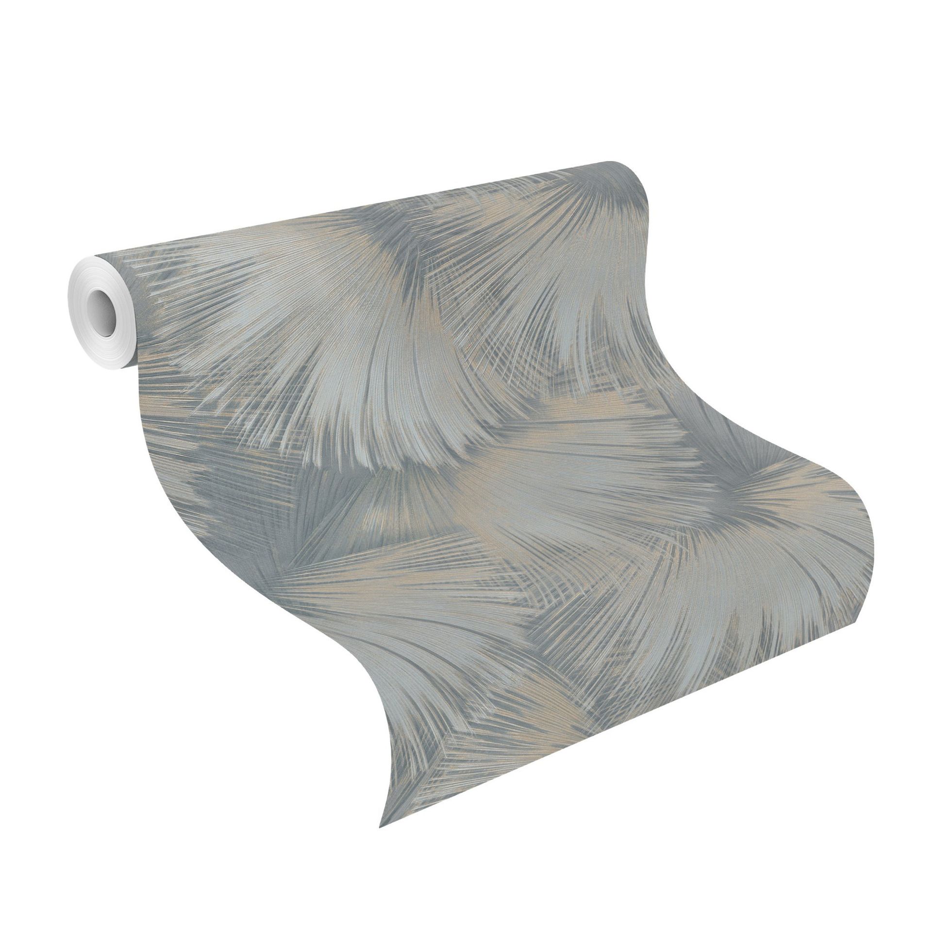 Vliestapete Palmblätter grün-taupe 659764 Vliestapete Palmblätter grün-taupe 659764