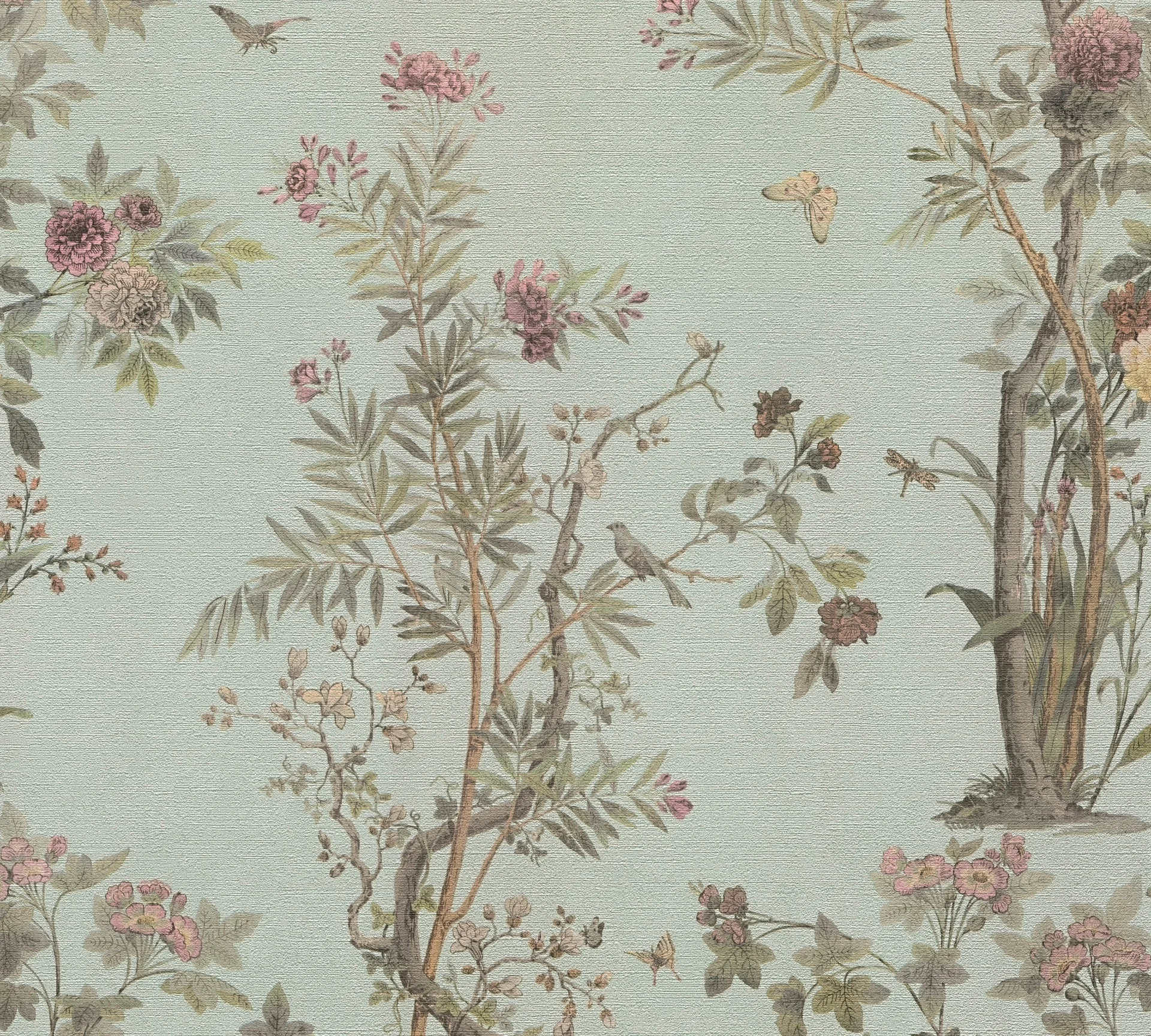 Vliestapete Floral - Blätter, braun, grün, A.S. Création 790435