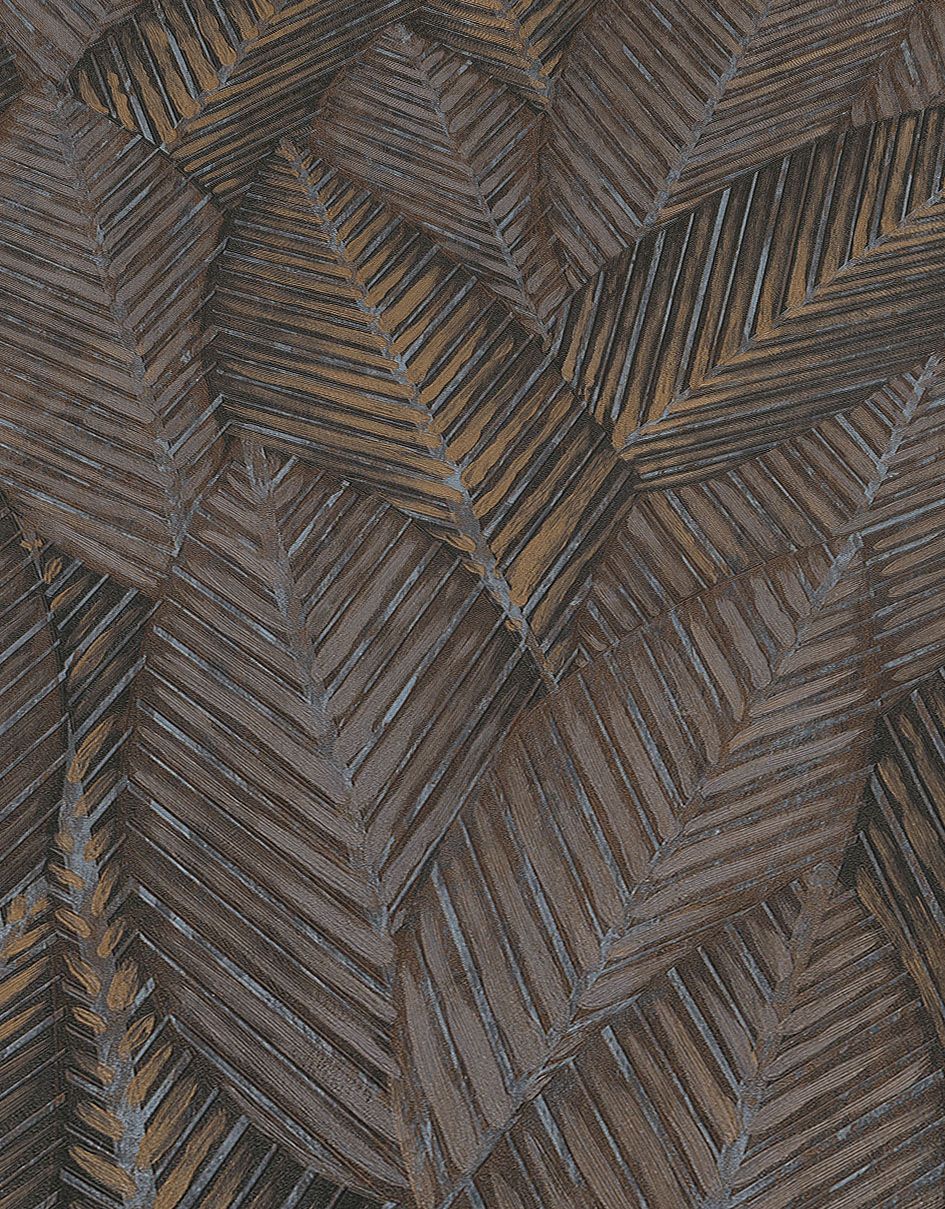 Vliestapete Palmblattmotiv anthrazit Erismann 1039111 Vliestapete Palmblattmotiv anthrazit Erismann 1039111